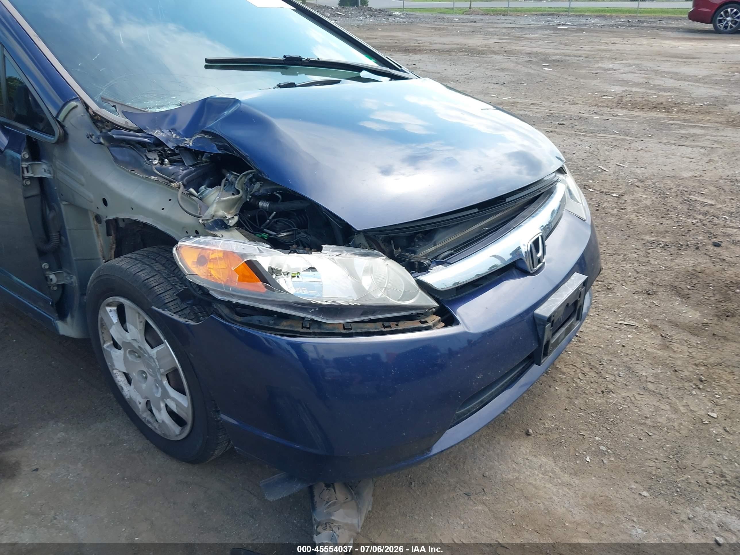 2006 Honda Civic Lx Blue vin: 1HGFA16546L107710