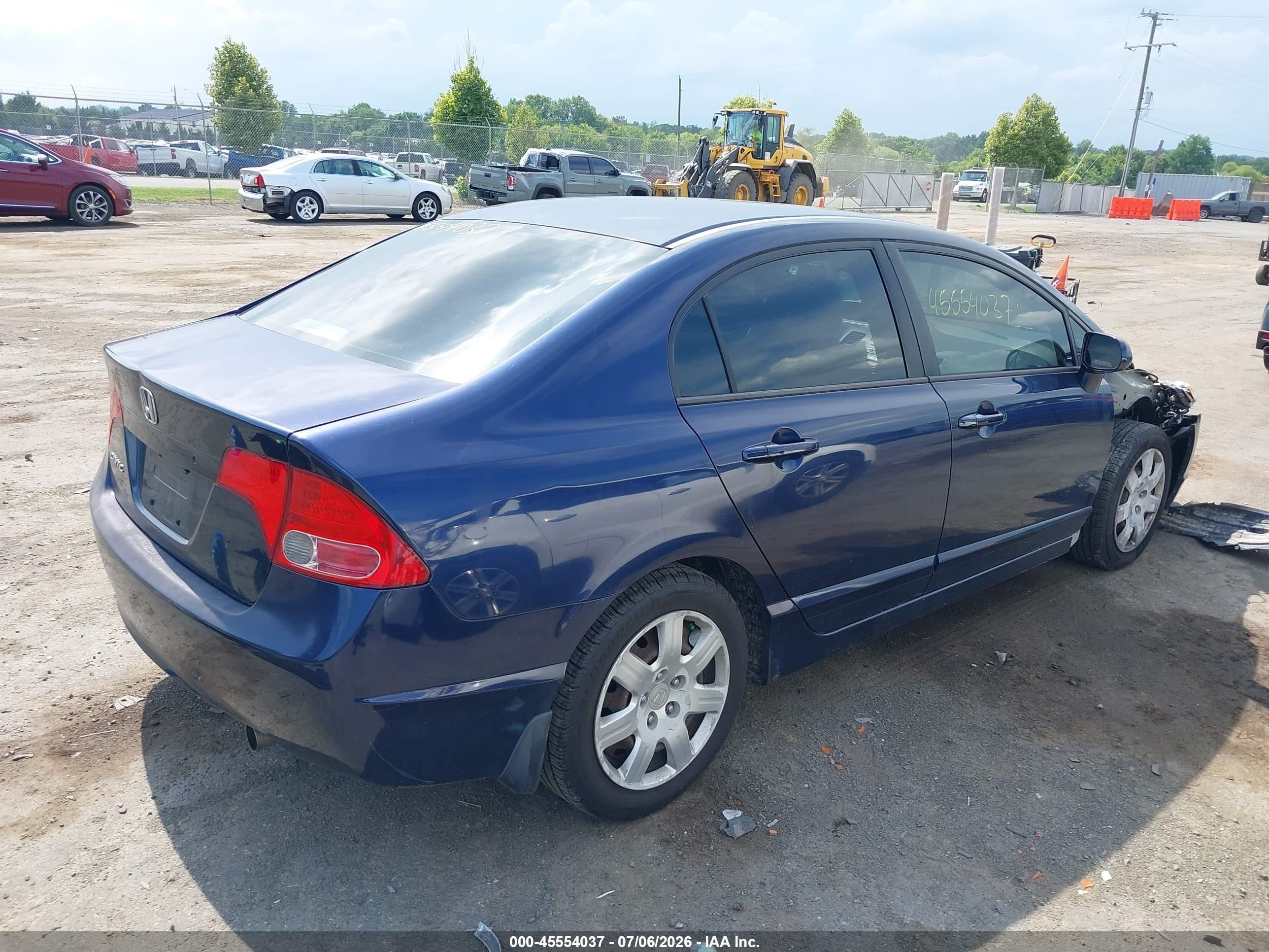 2006 Honda Civic Lx Blue vin: 1HGFA16546L107710