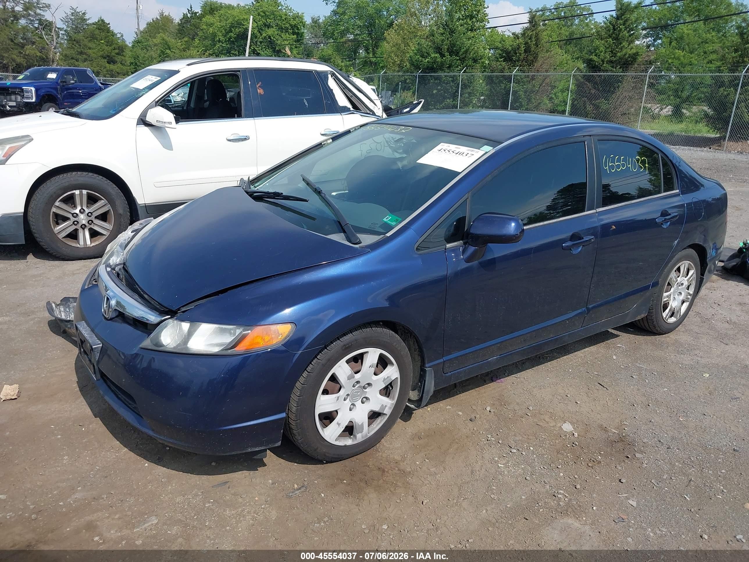2006 Honda Civic Lx Blue vin: 1HGFA16546L107710