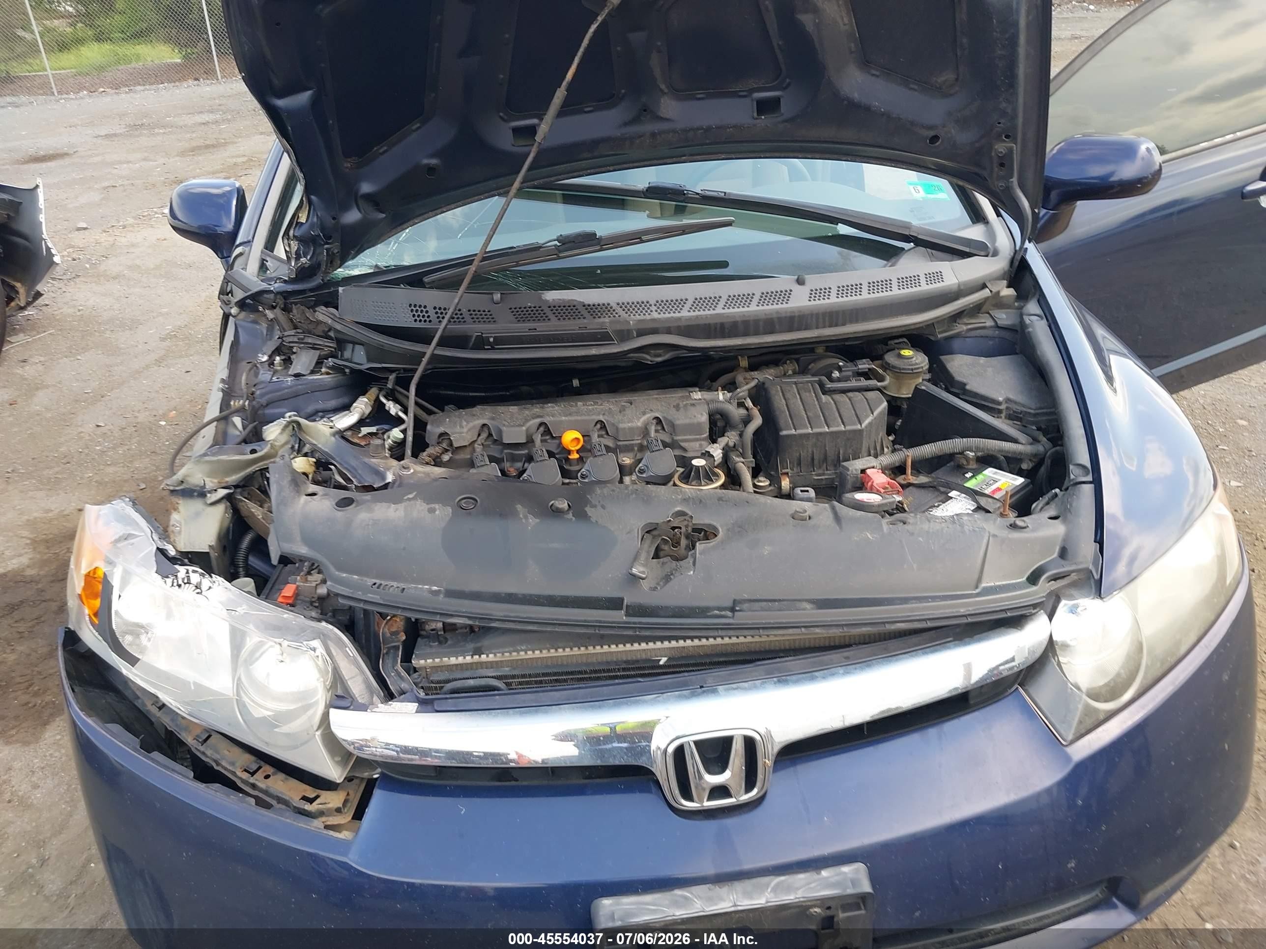 2006 Honda Civic Lx Blue vin: 1HGFA16546L107710