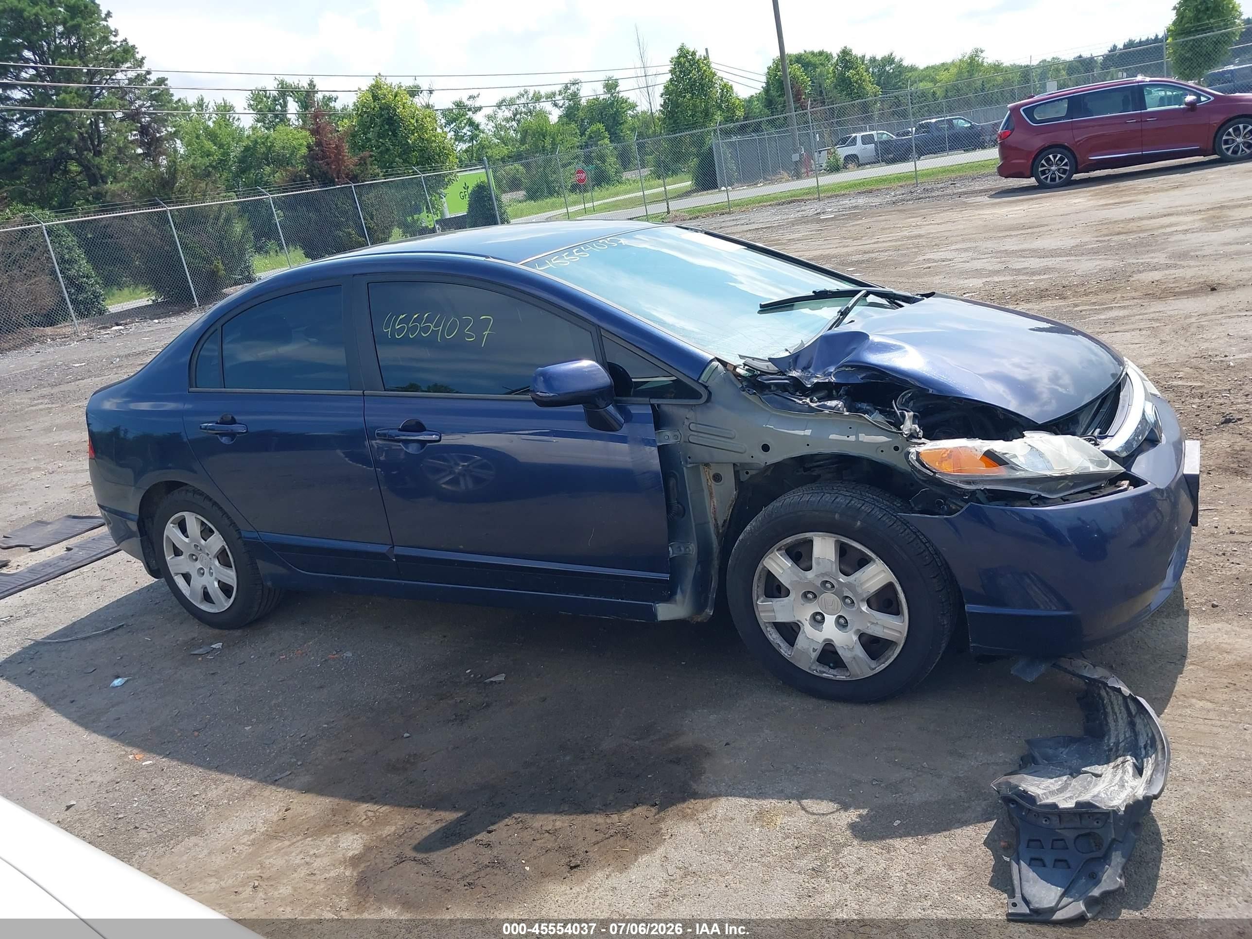 2006 Honda Civic Lx Blue vin: 1HGFA16546L107710