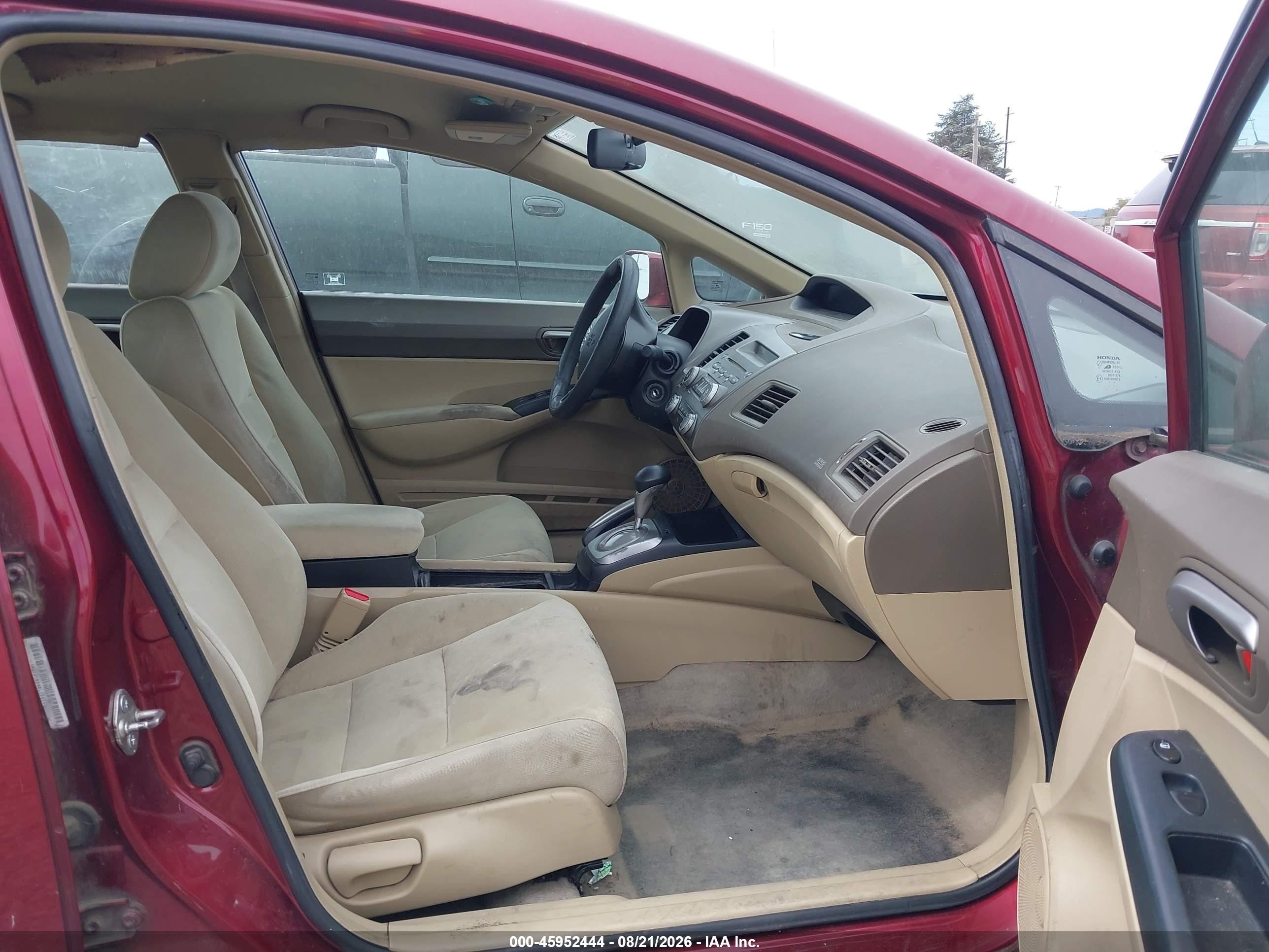 2006 Honda Civic Lx Темно-бордовый vin: 1HGFA16546L128590