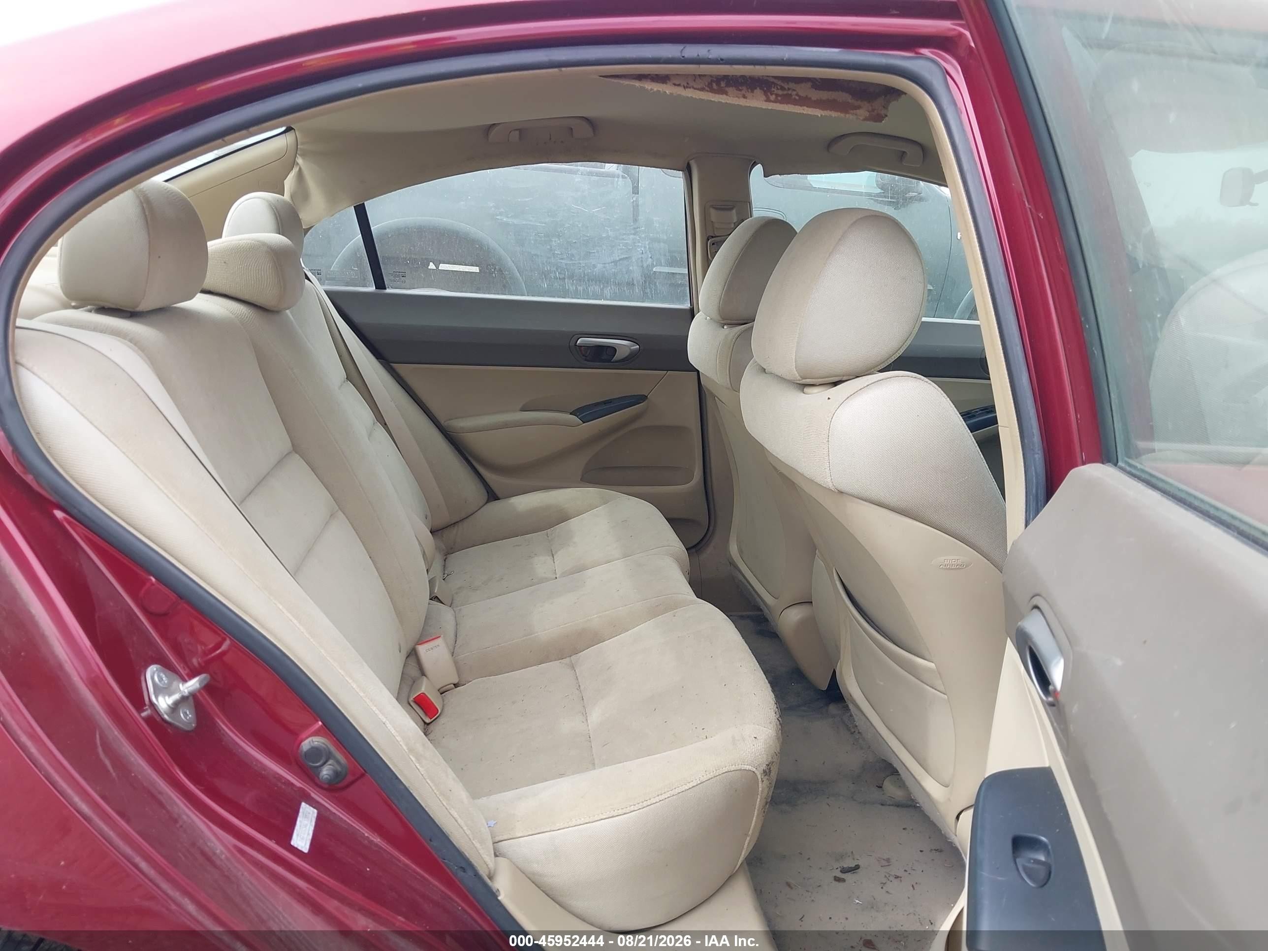2006 Honda Civic Lx Темно-бордовый vin: 1HGFA16546L128590