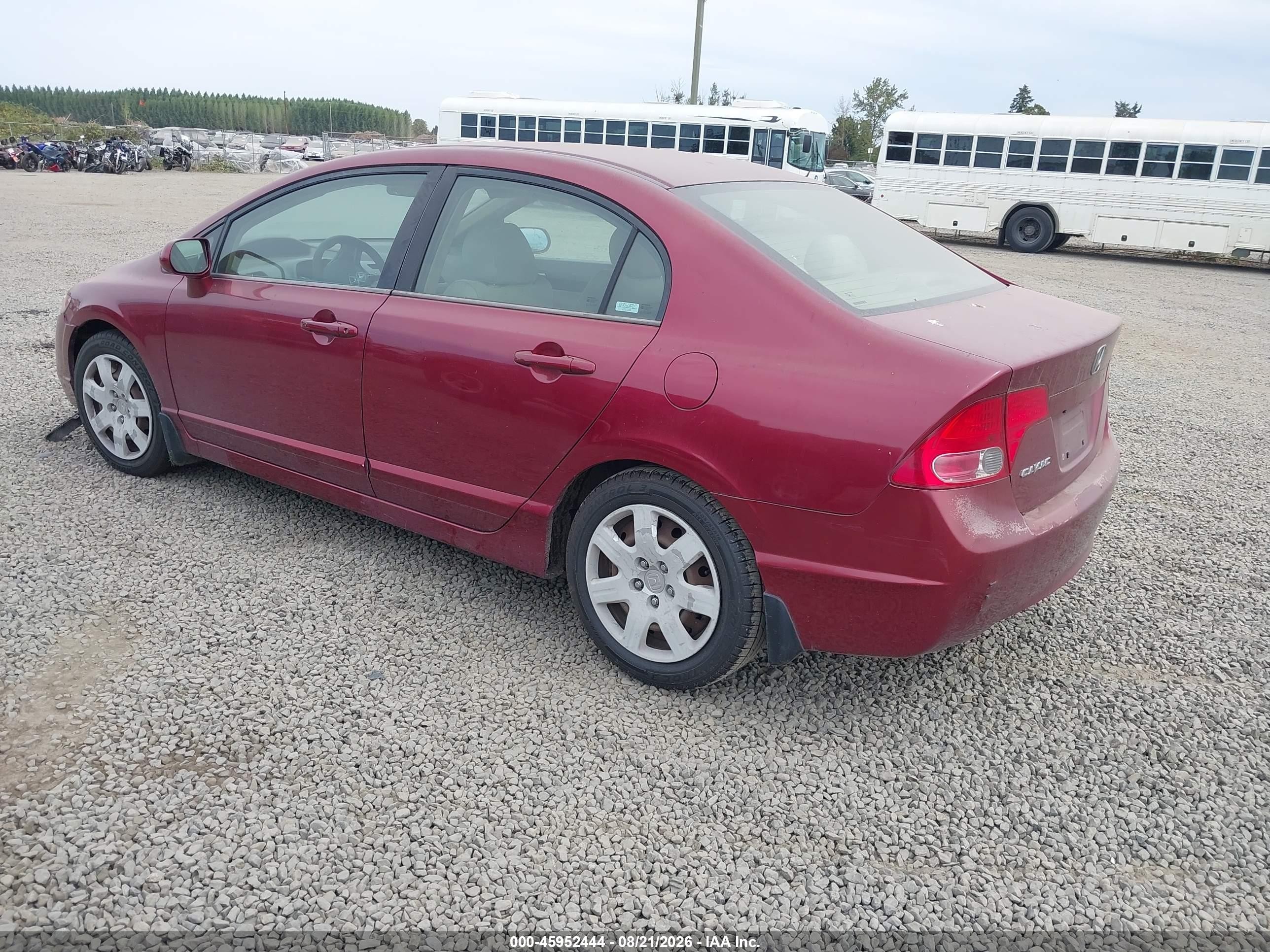 2006 Honda Civic Lx Темно-бордовый vin: 1HGFA16546L128590