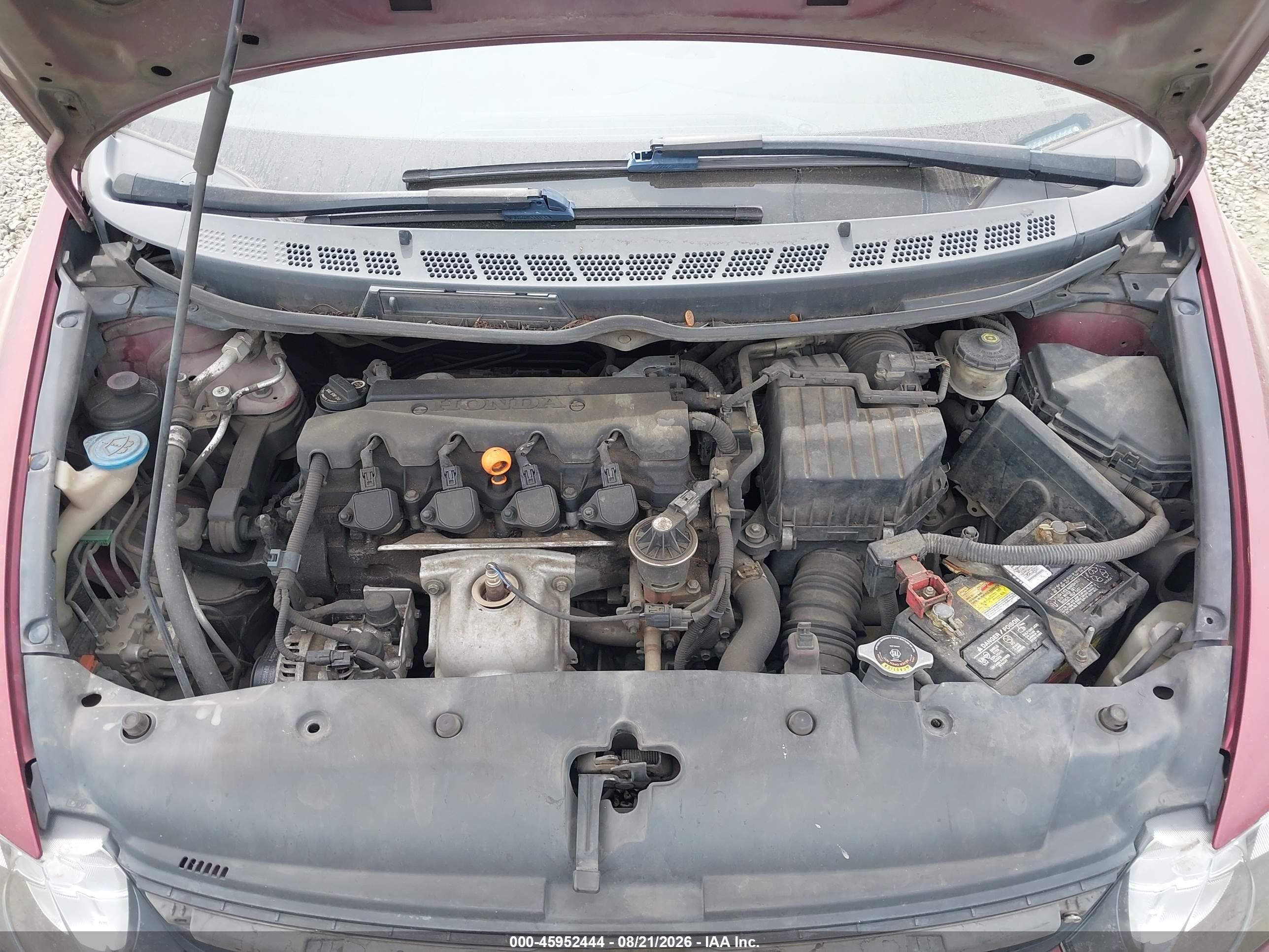 2006 Honda Civic Lx Темно-бордовый vin: 1HGFA16546L128590