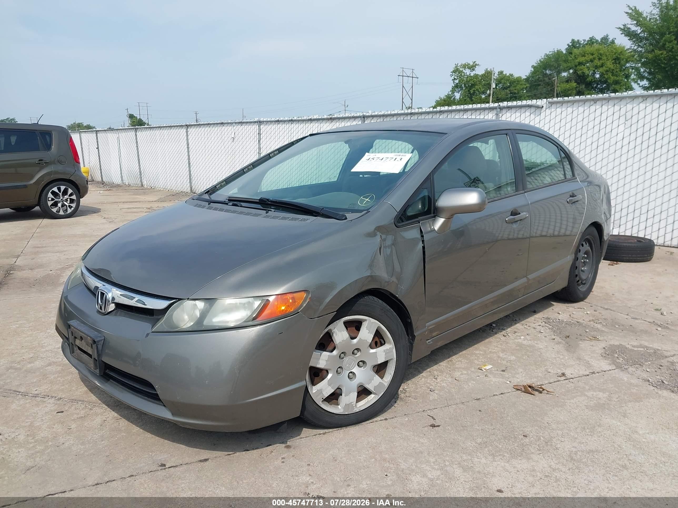 2006 Honda Civic Lx Gray vin: 1HGFA16546L138245