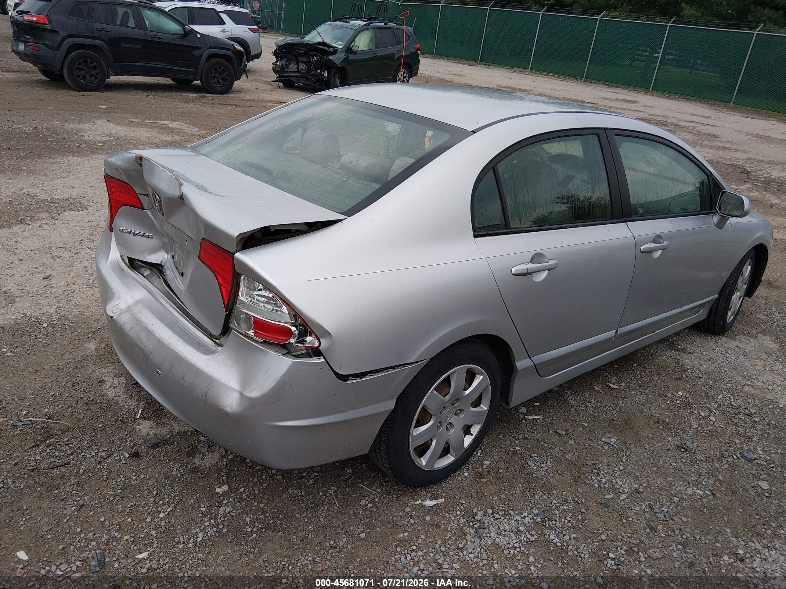 2006 Honda Civic Lx Silver vin: 1HGFA16546L139122