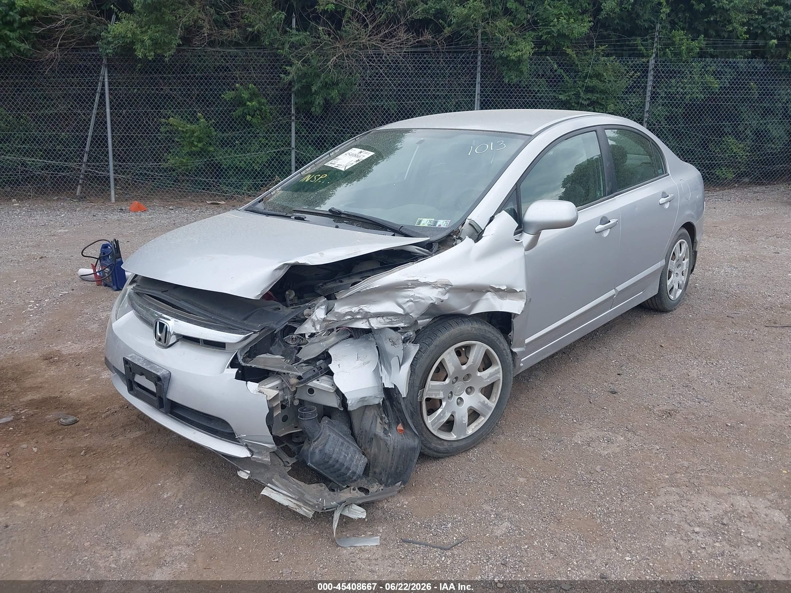 2006 Honda Civic Lx White vin: 1HGFA16546L151013