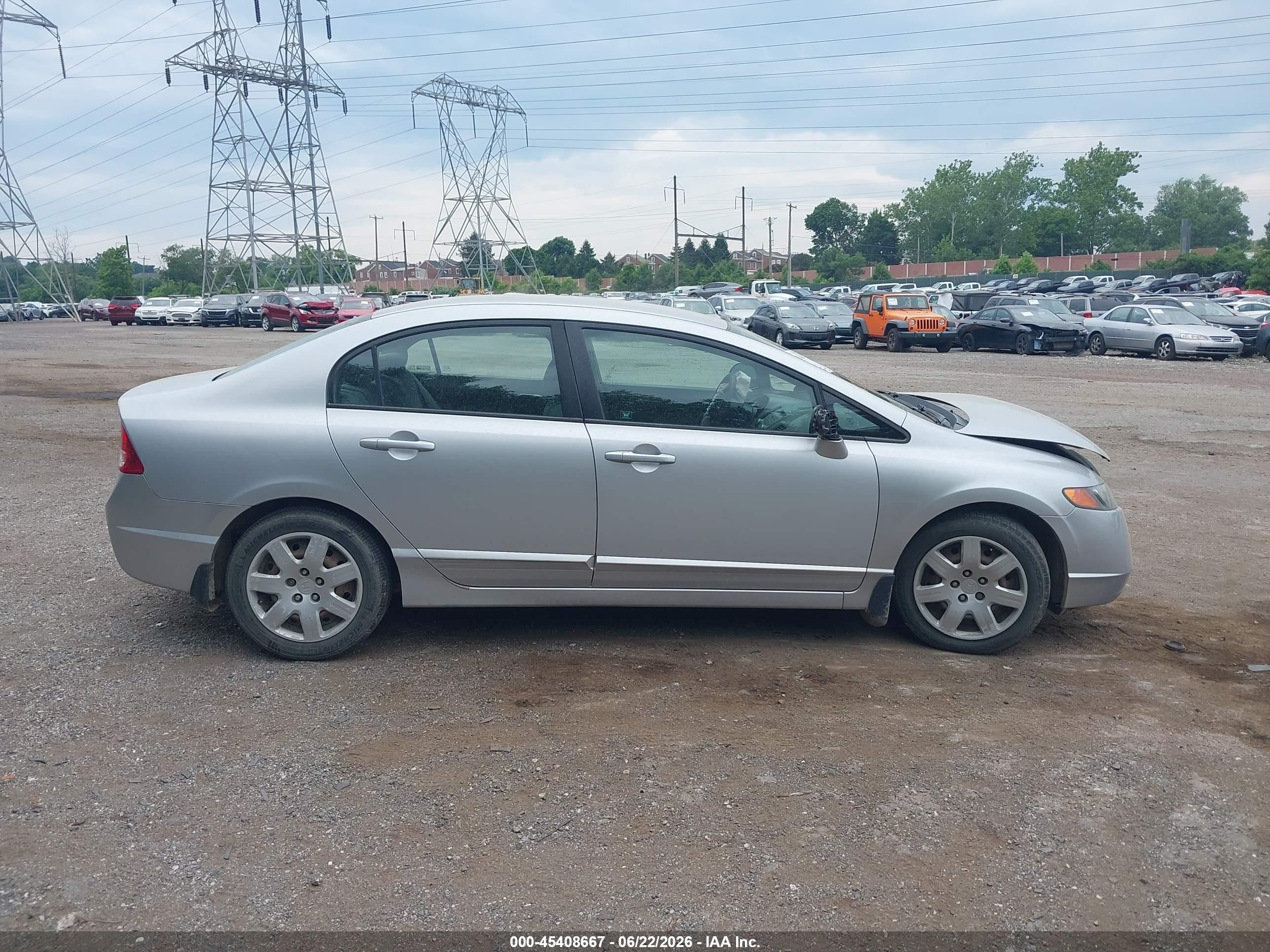 2006 Honda Civic Lx White vin: 1HGFA16546L151013