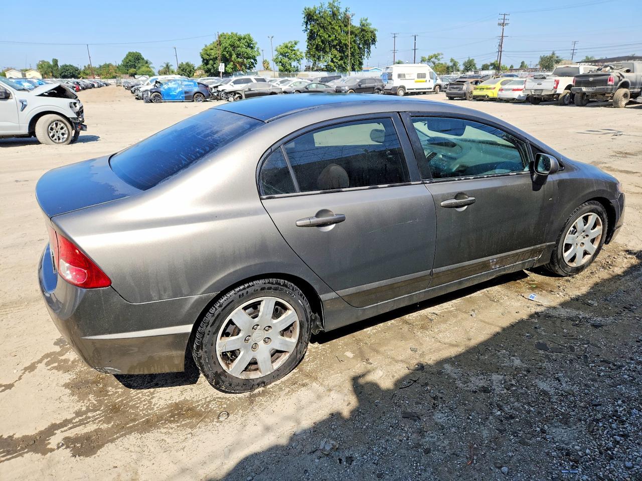 2007 Honda Civic Lx Gray vin: 1HGFA16547L006507