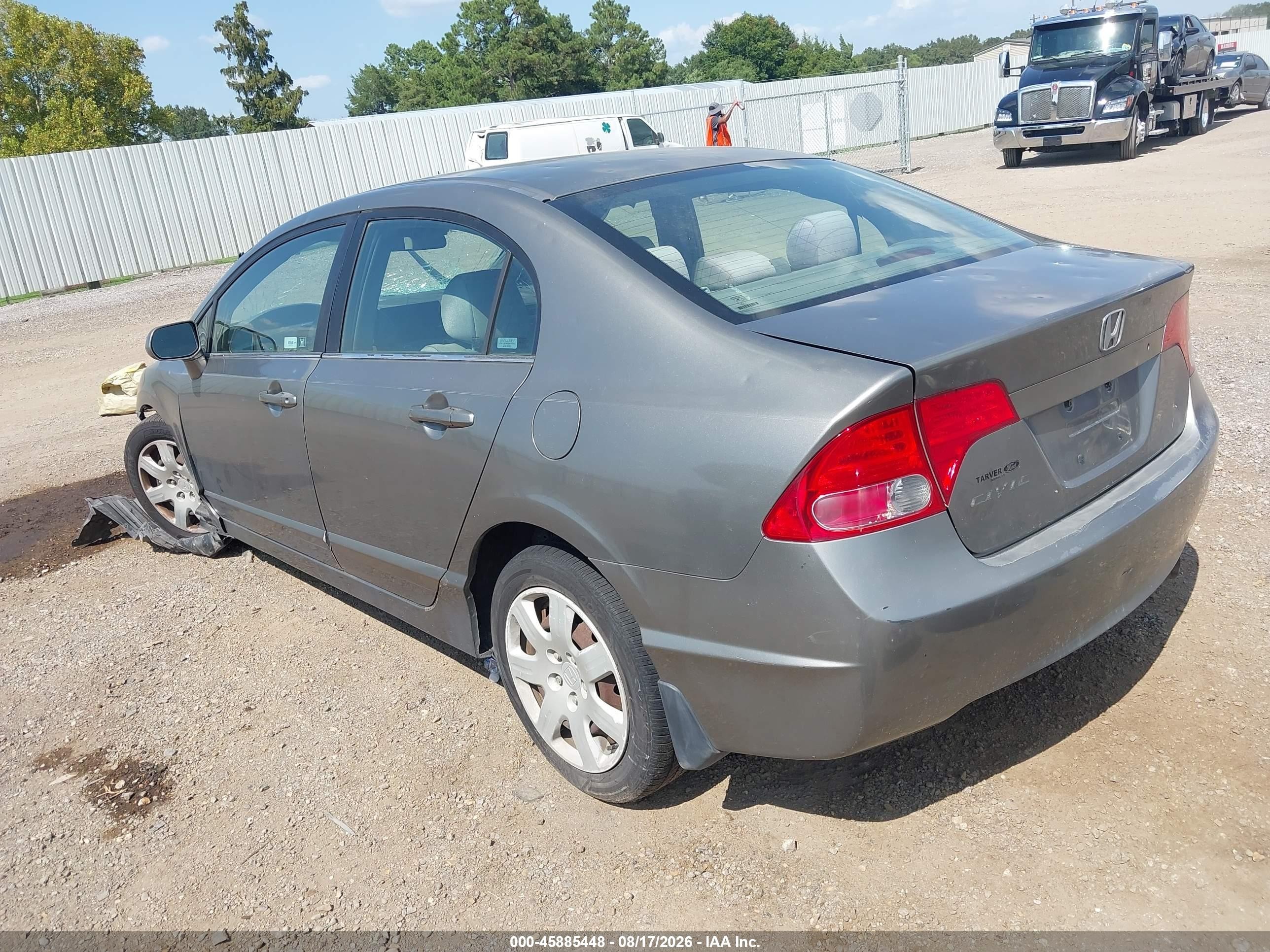 2007 Honda Civic Lx Gray vin: 1HGFA16547L033237