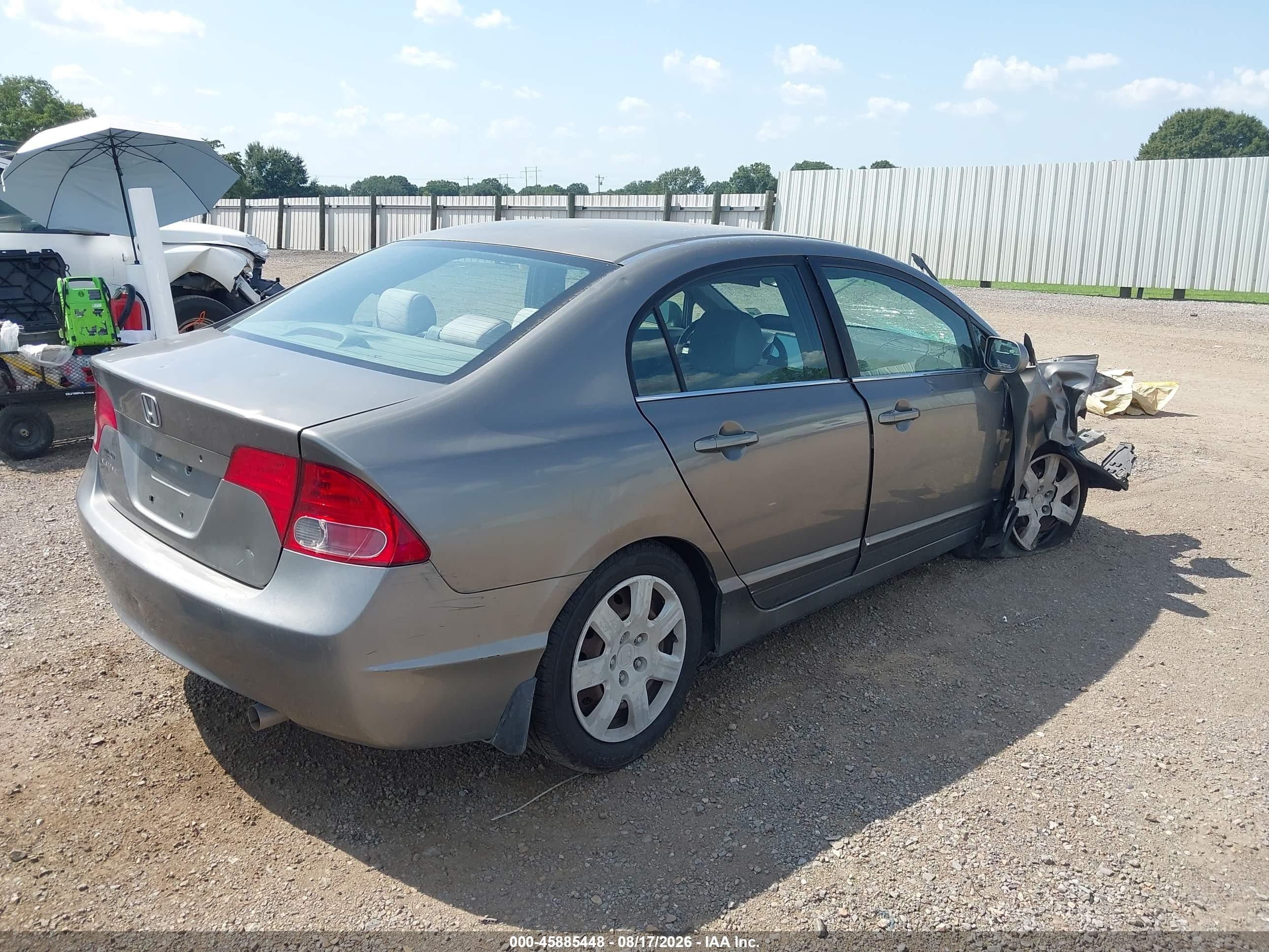 2007 Honda Civic Lx Gray vin: 1HGFA16547L033237