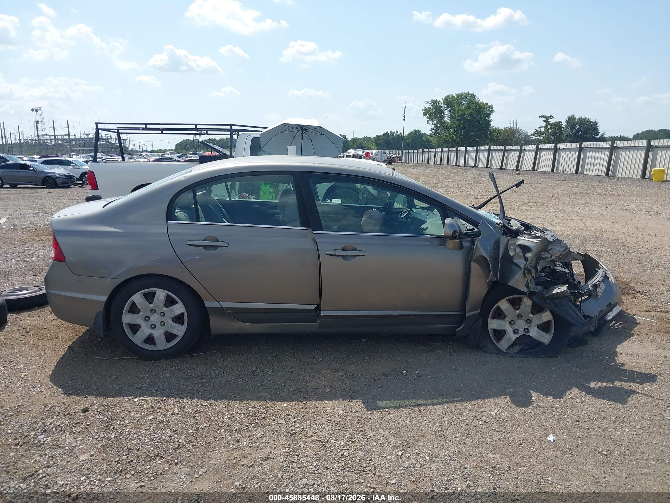 2007 Honda Civic Lx Gray vin: 1HGFA16547L033237