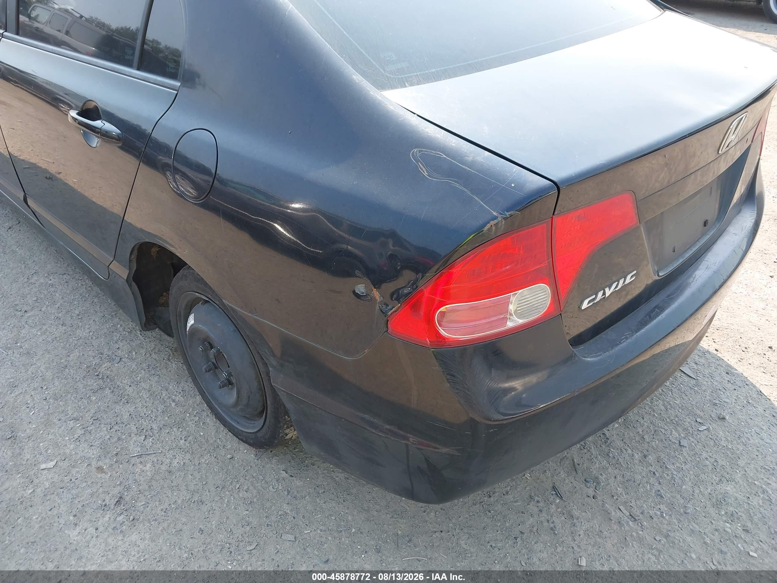 2007 Honda Civic Lx Black vin: 1HGFA16547L070515