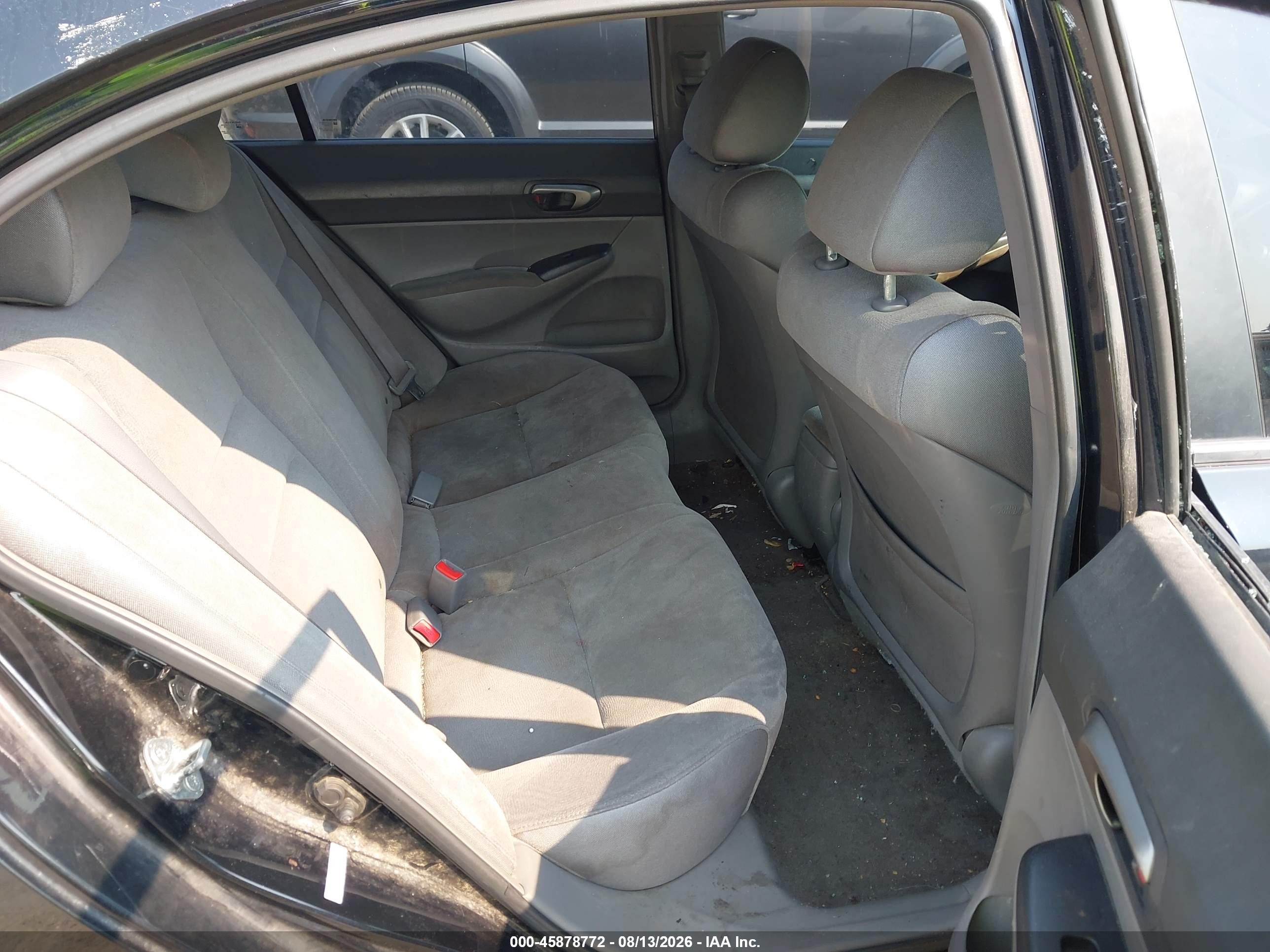 2007 Honda Civic Lx Black vin: 1HGFA16547L070515