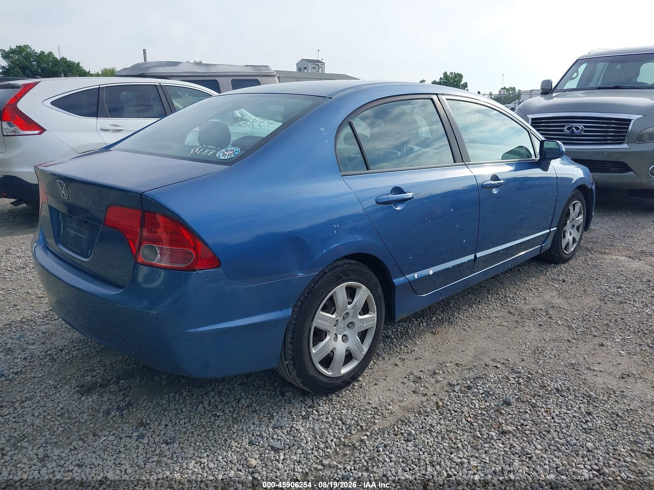 2007 Honda Civic Lx Синий vin: 1HGFA16547L074760