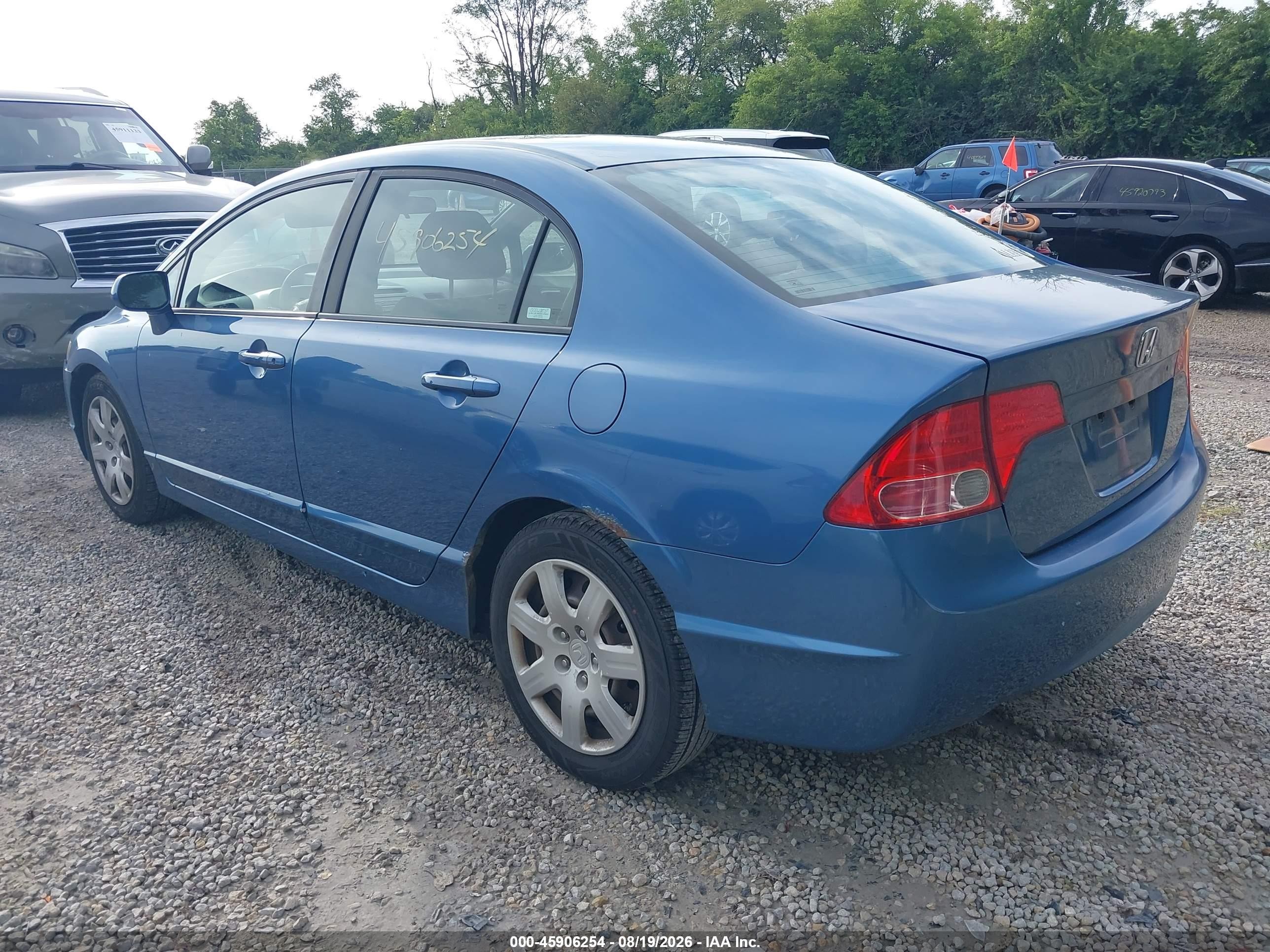 2007 Honda Civic Lx Синий vin: 1HGFA16547L074760