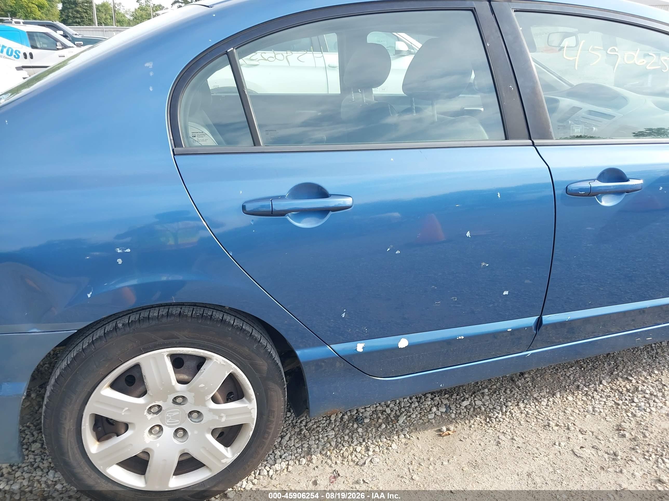 2007 Honda Civic Lx Синий vin: 1HGFA16547L074760