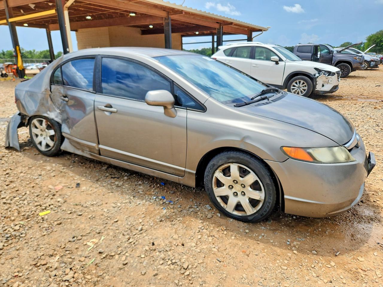 2007 Honda Civic Lx Gray vin: 1HGFA16547L078596