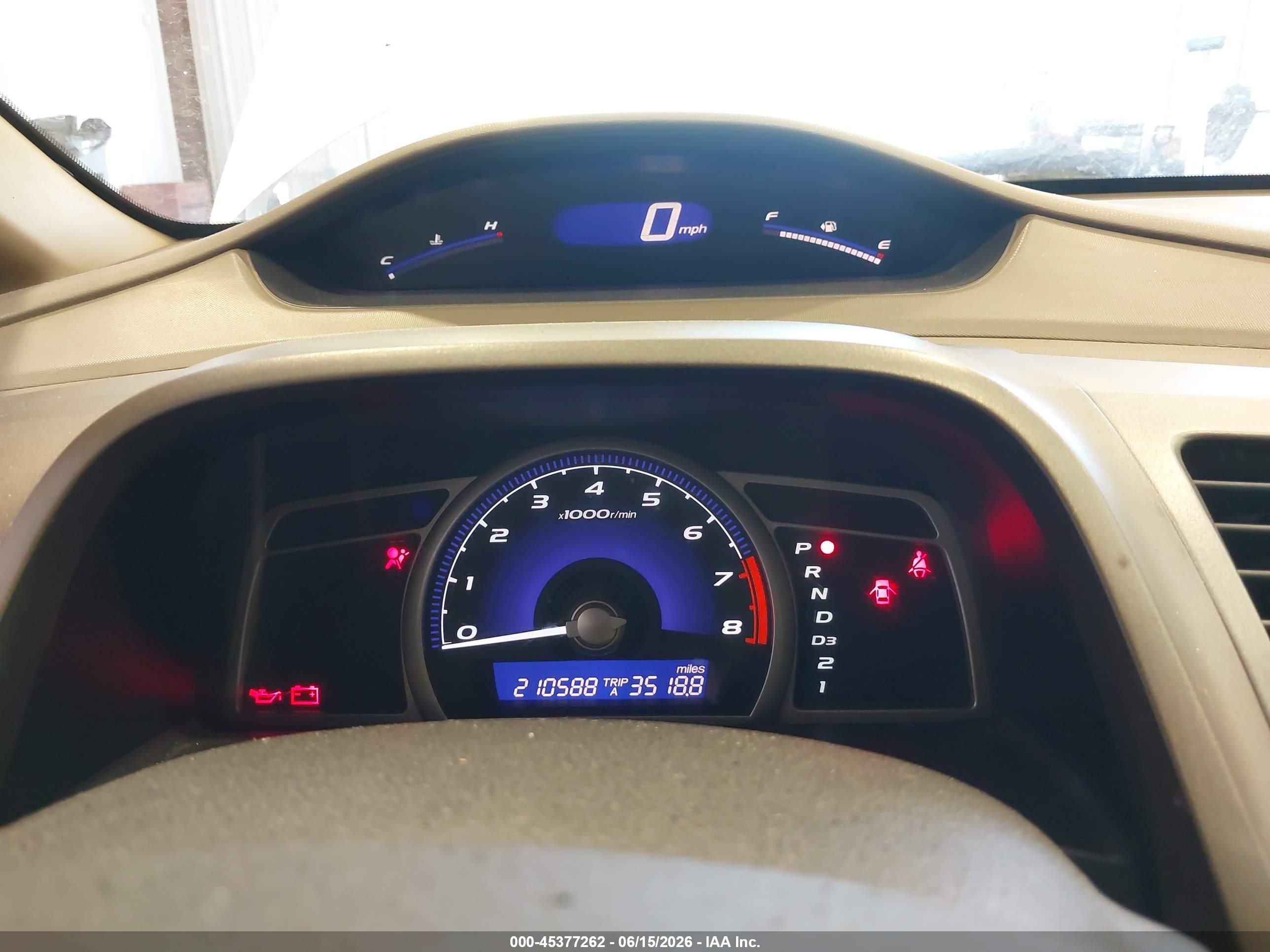 2007 Honda Civic Lx White vin: 1HGFA16547L081370