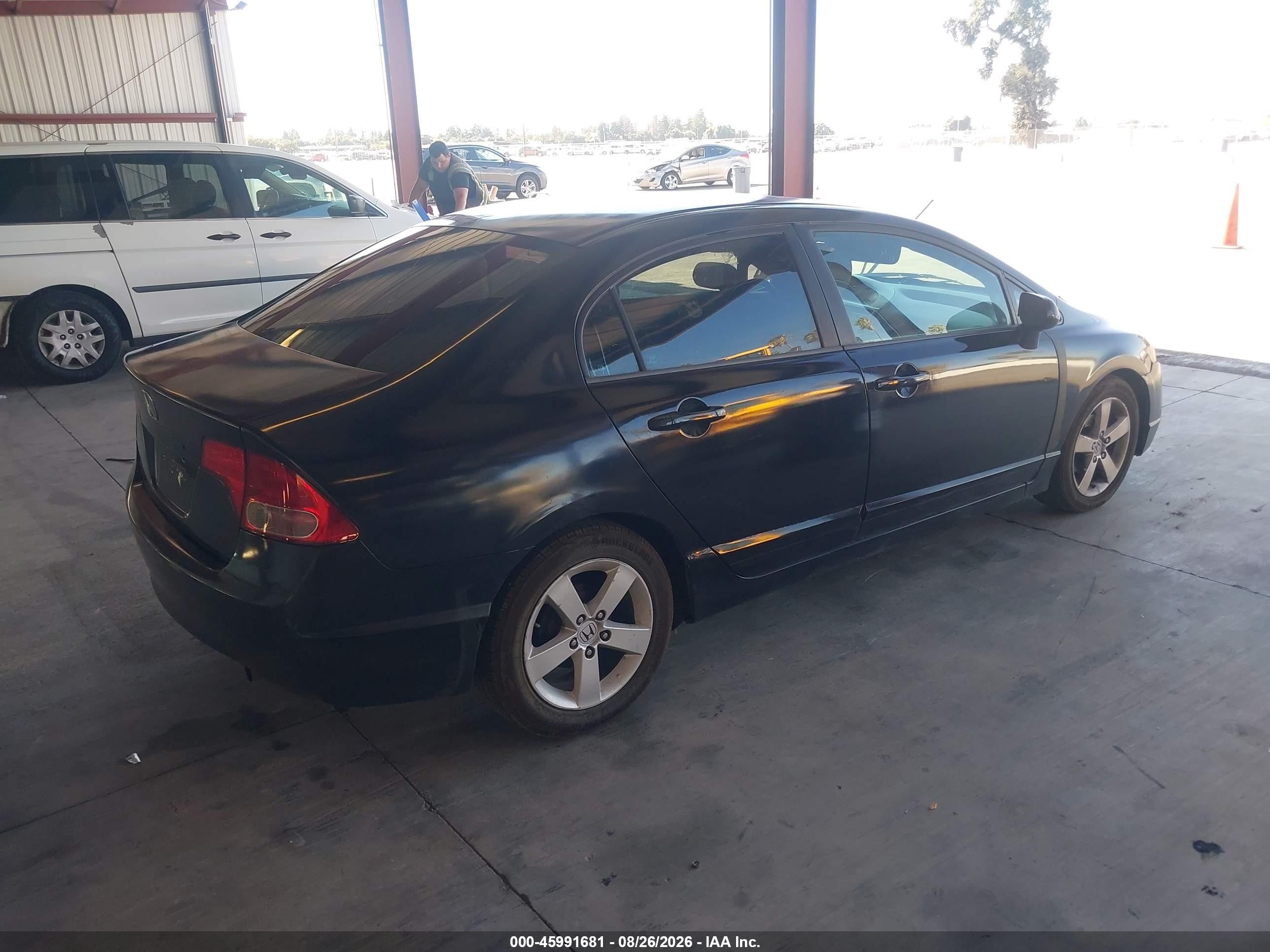 2007 Honda Civic Lx Black vin: 1HGFA16547L109636