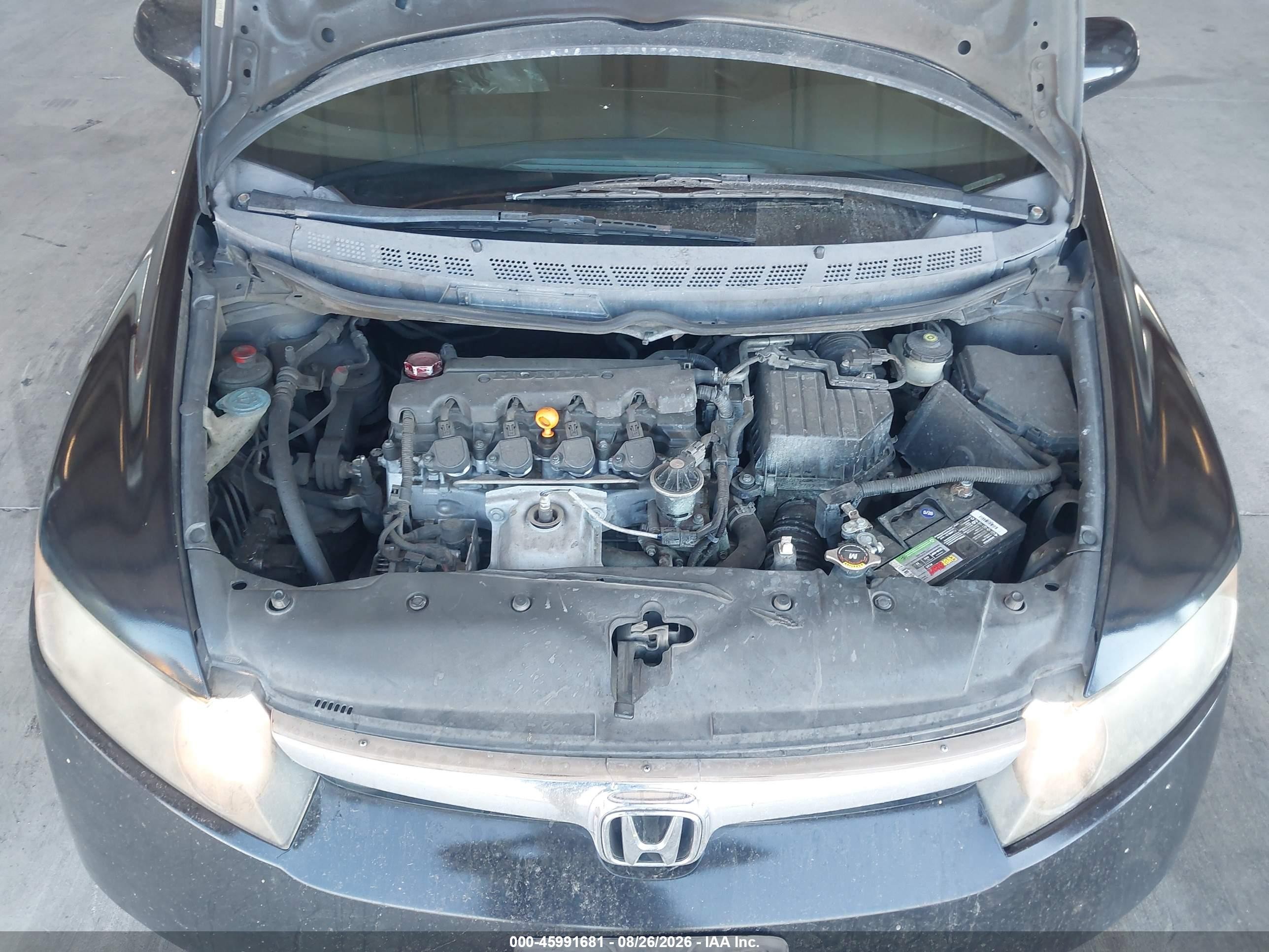 2007 Honda Civic Lx Black vin: 1HGFA16547L109636