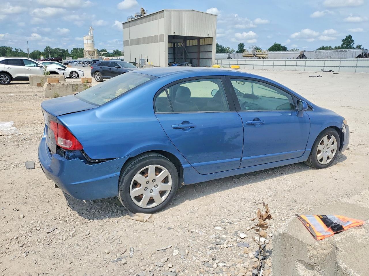 2007 Honda Civic Lx Blue vin: 1HGFA16547L128798