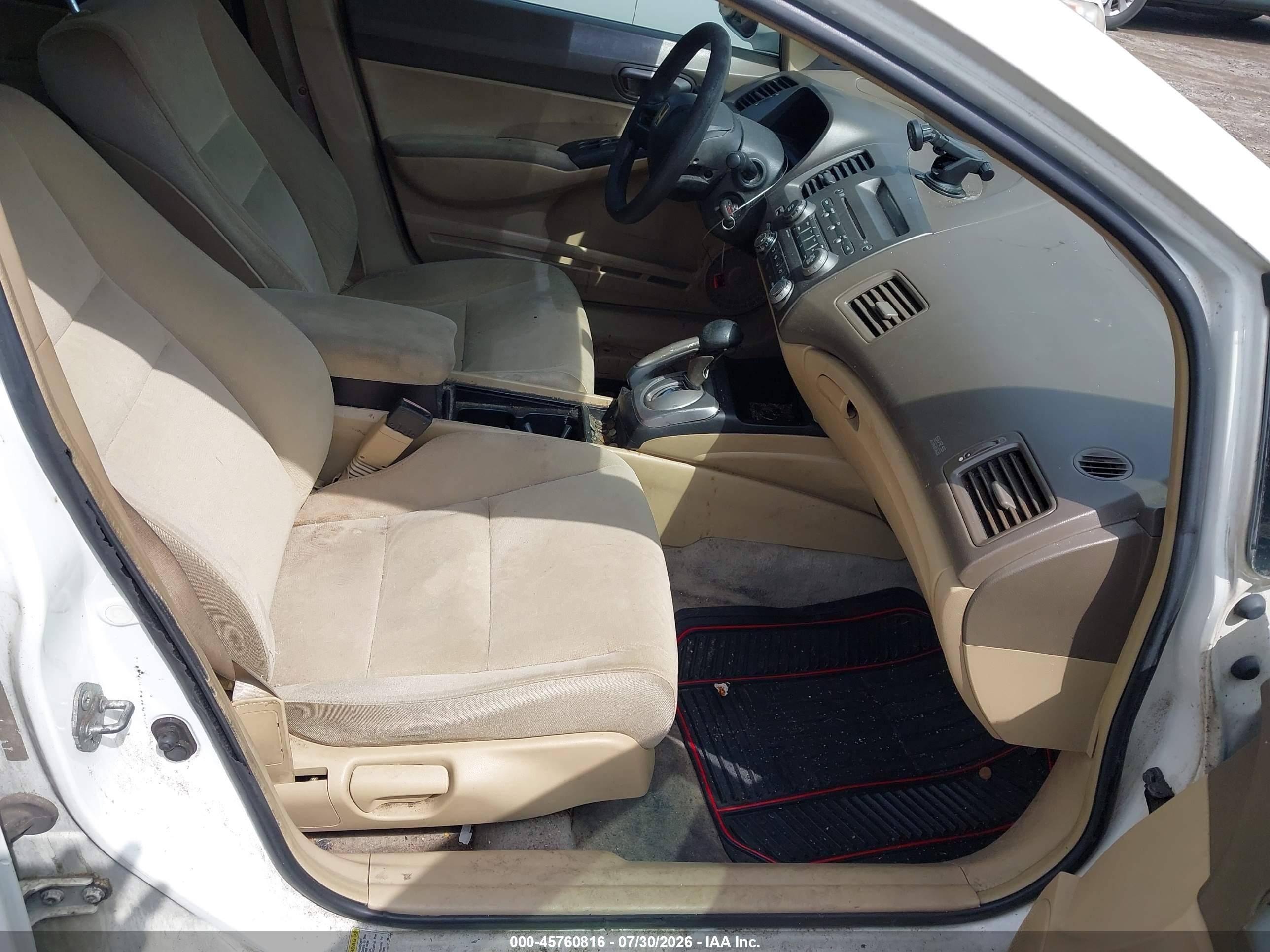 2008 Honda Civic Lx Белый vin: 1HGFA16548L005214