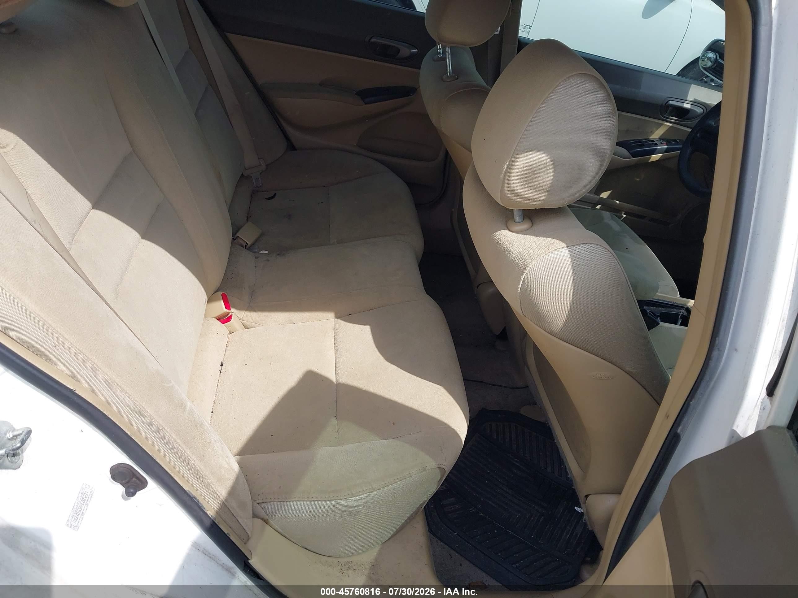 2008 Honda Civic Lx Белый vin: 1HGFA16548L005214