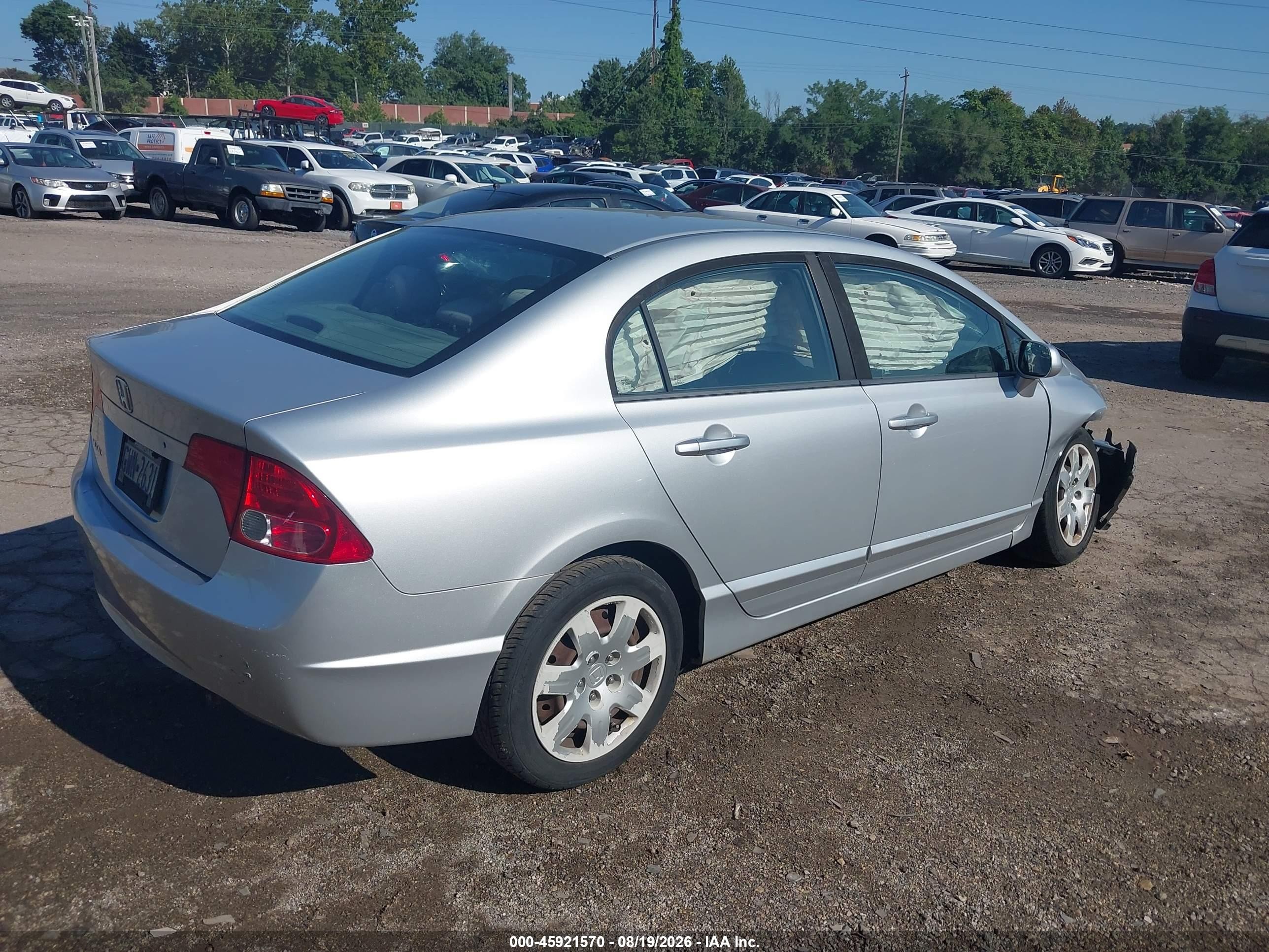 2008 Honda Civic Lx Silver vin: 1HGFA16548L031327
