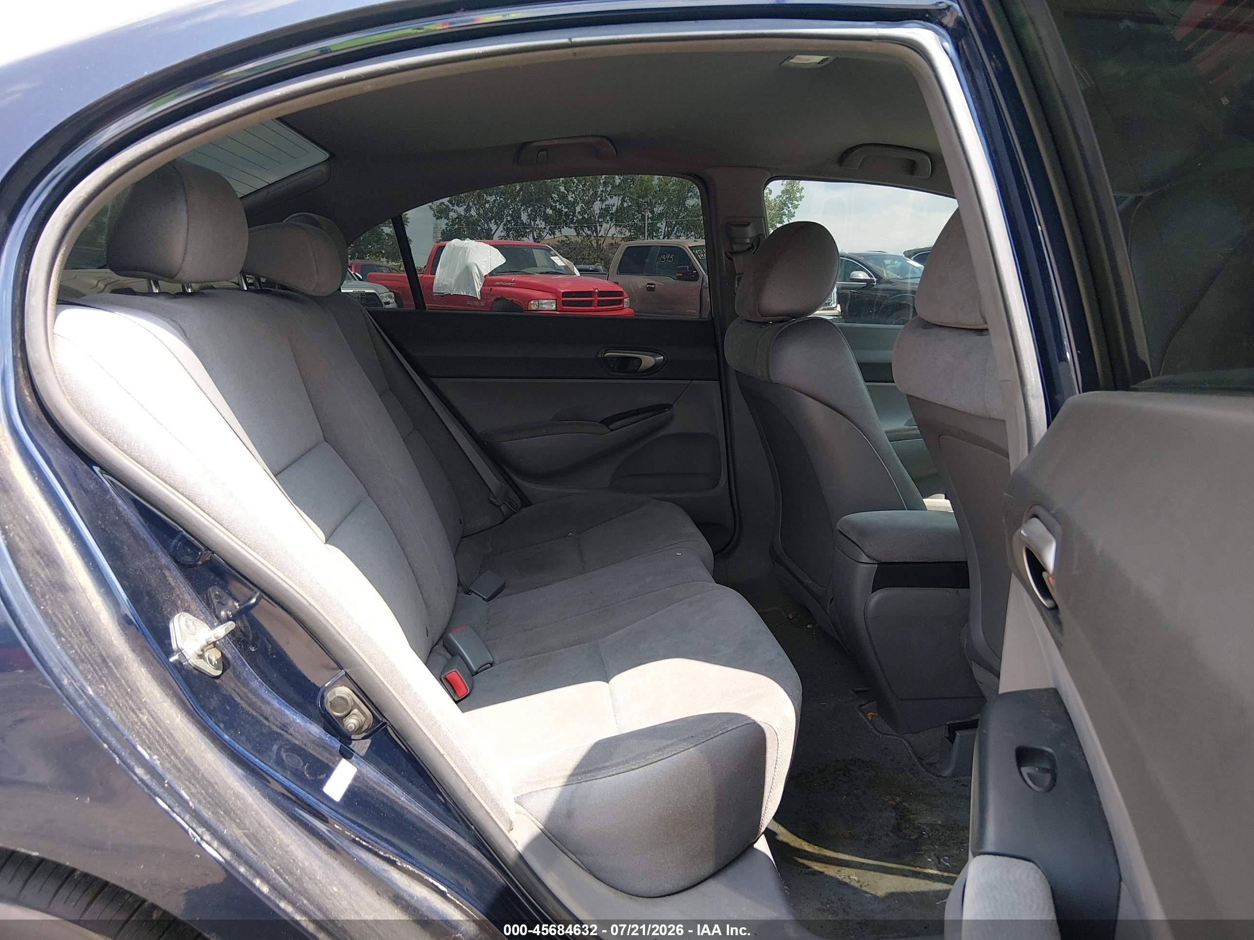 2008 Honda Civic Lx Blue vin: 1HGFA16548L035684