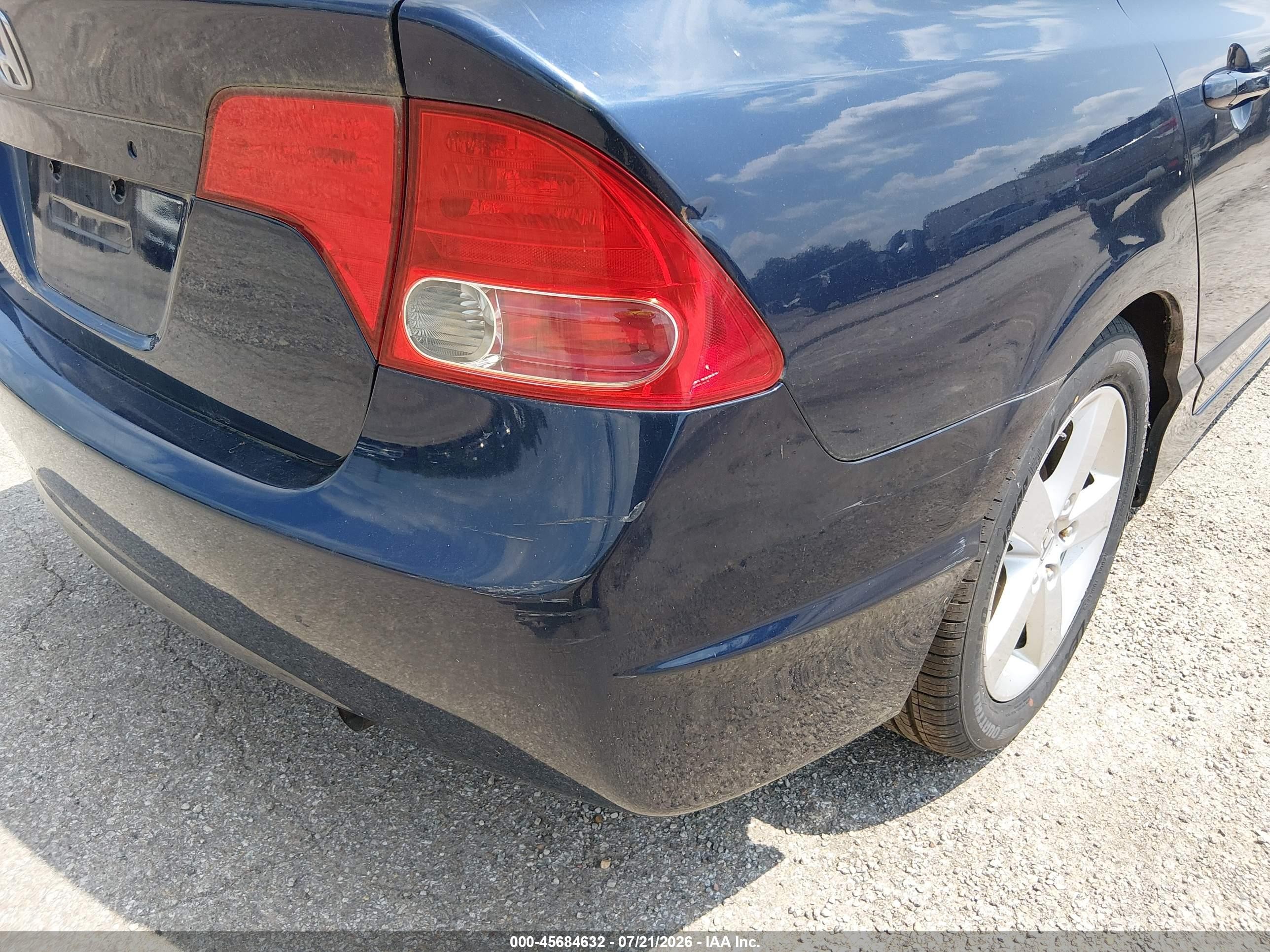 2008 Honda Civic Lx Blue vin: 1HGFA16548L035684