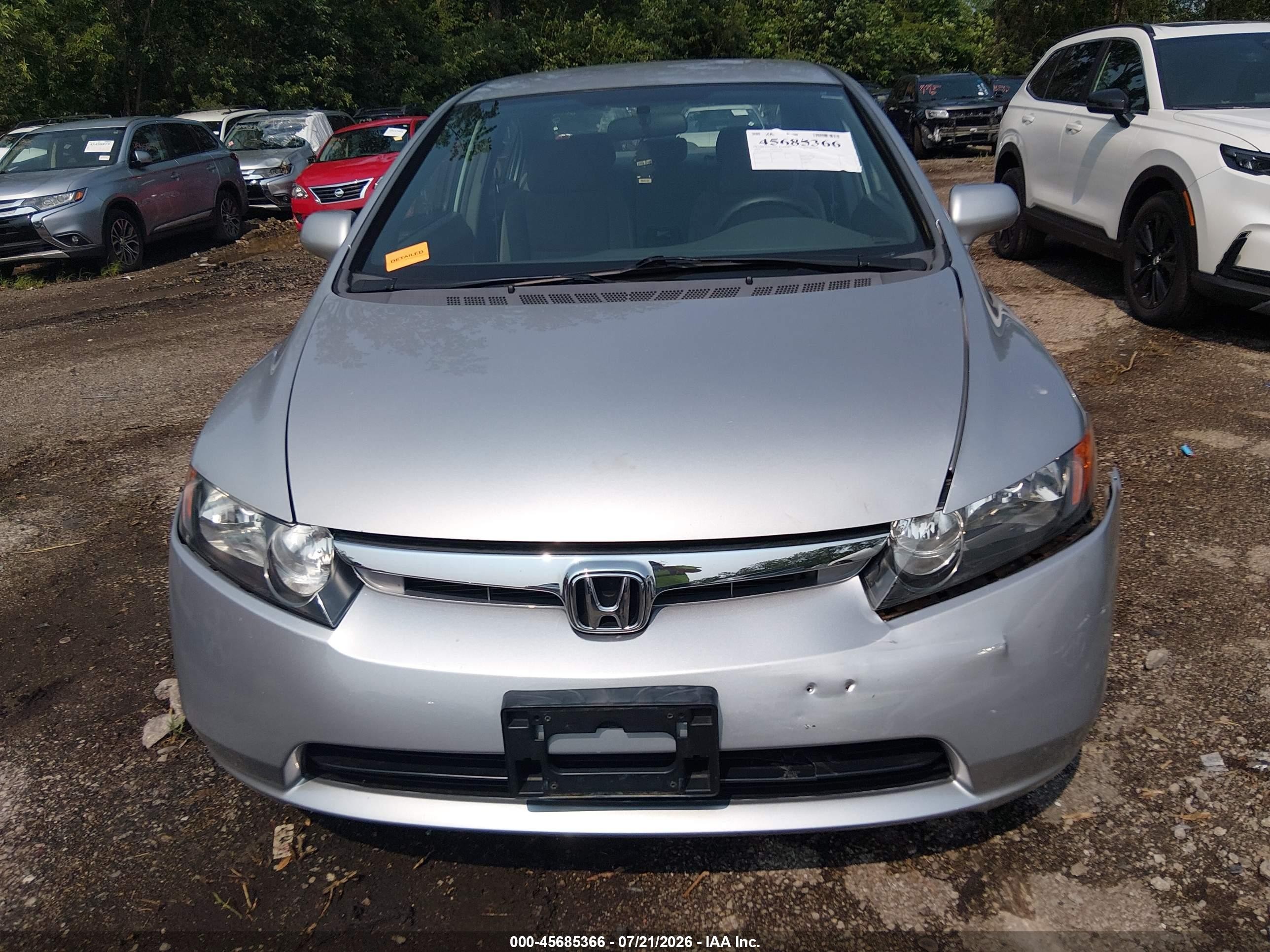 2008 Honda Civic Lx Silver vin: 1HGFA16548L094797
