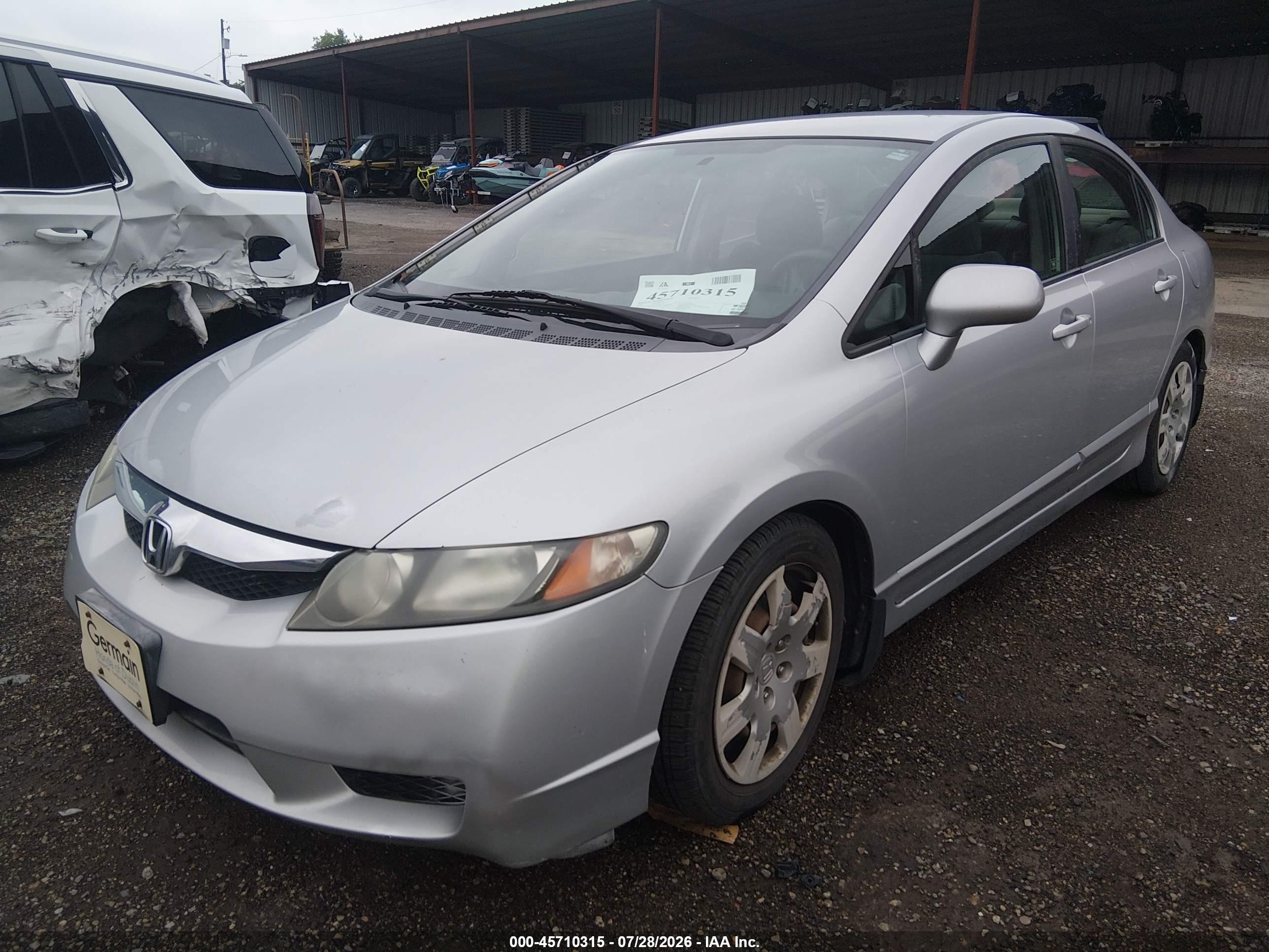 2009 Honda Civic Lx Серебряный vin: 1HGFA16549L000273