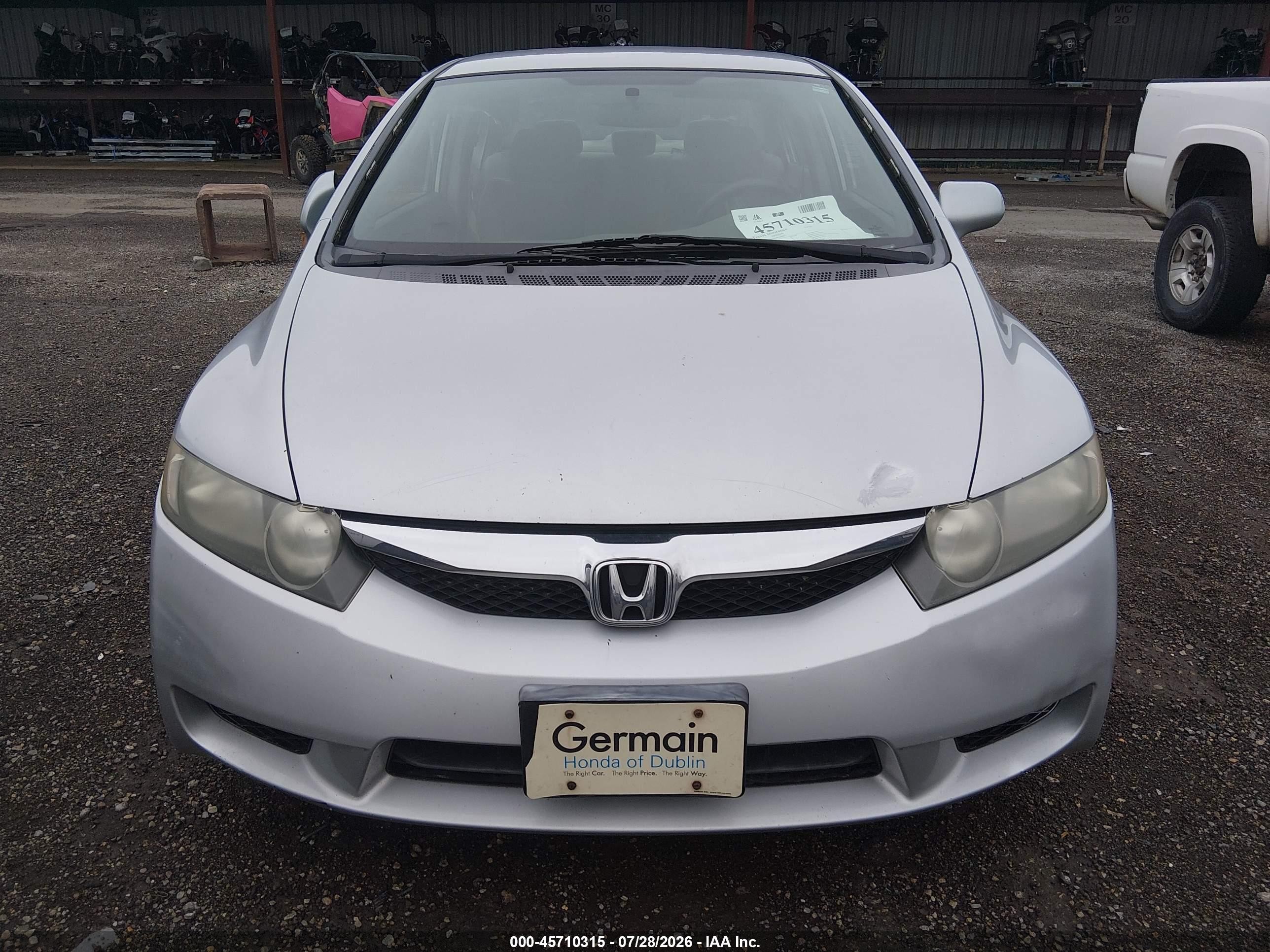 2009 Honda Civic Lx Серебряный vin: 1HGFA16549L000273