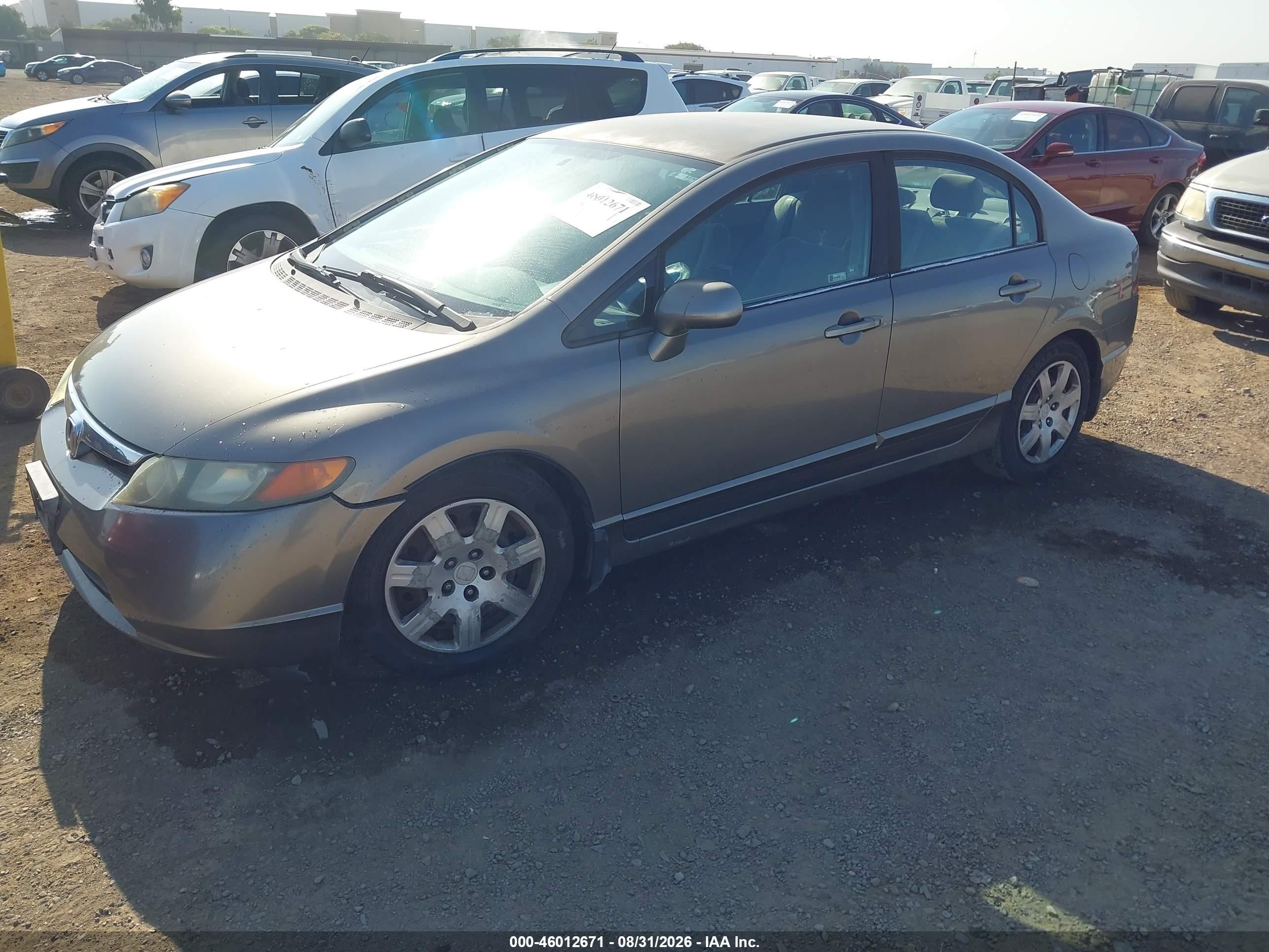 2006 Honda Civic Lx Gray vin: 1HGFA16556L017451
