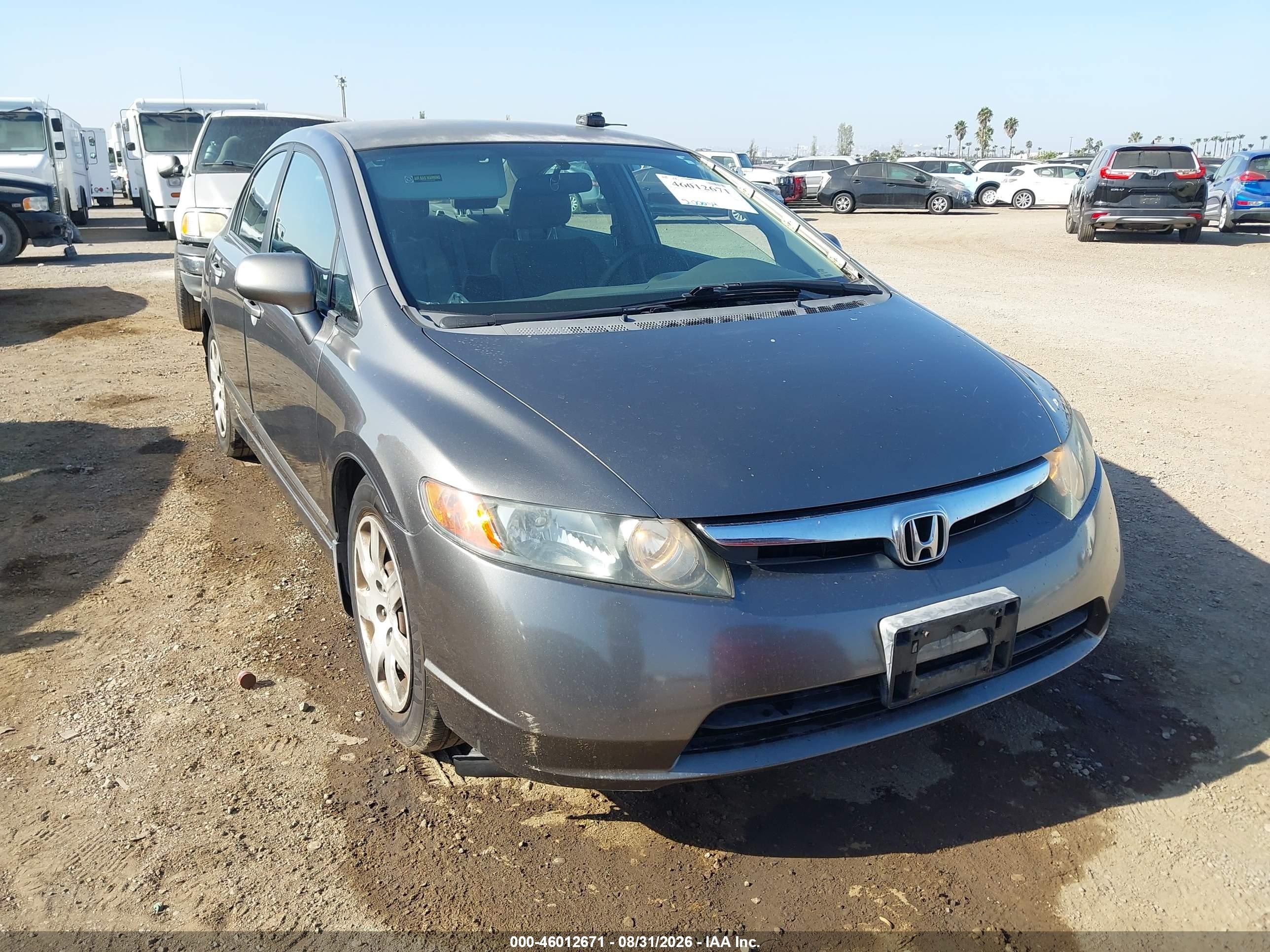 2006 Honda Civic Lx Gray vin: 1HGFA16556L017451