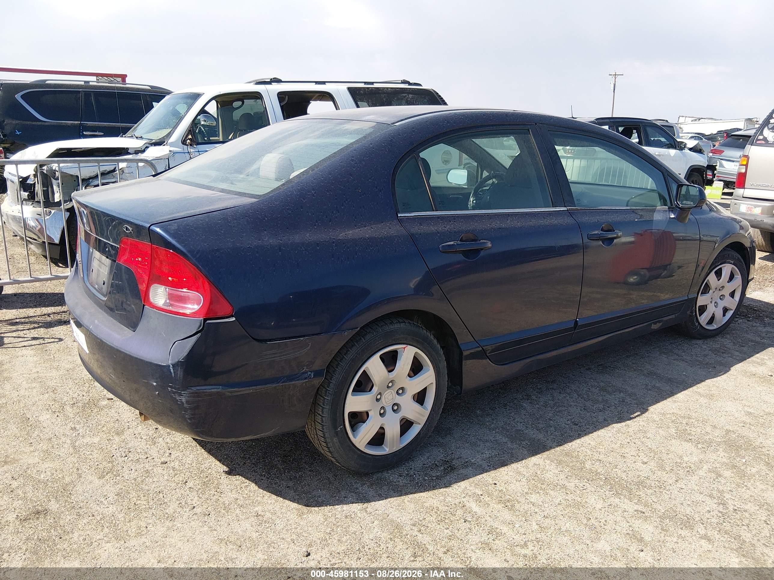 2006 Honda Civic Lx Blue vin: 1HGFA16556L054323