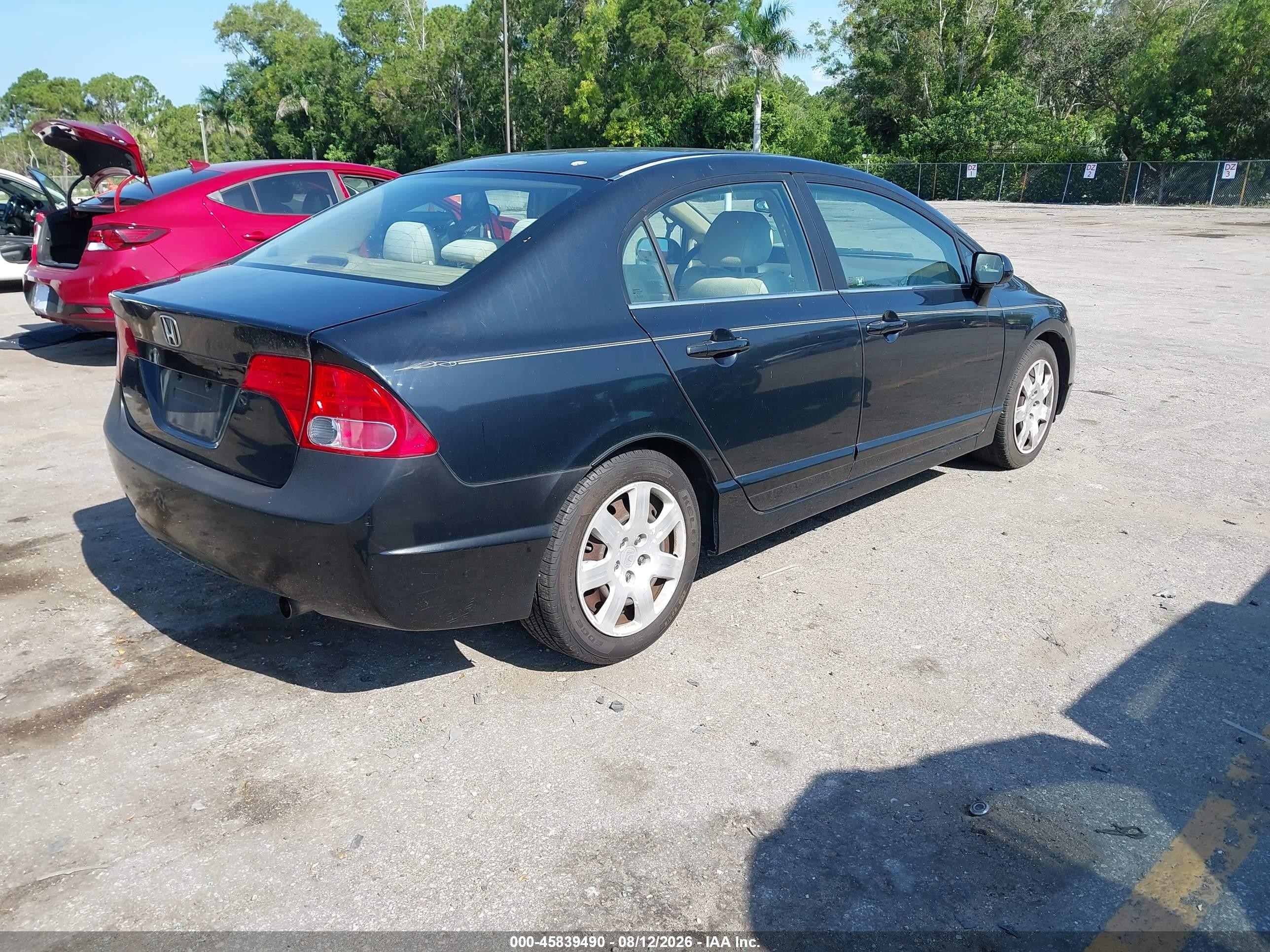 2006 Honda Civic Lx Black vin: 1HGFA16556L073275