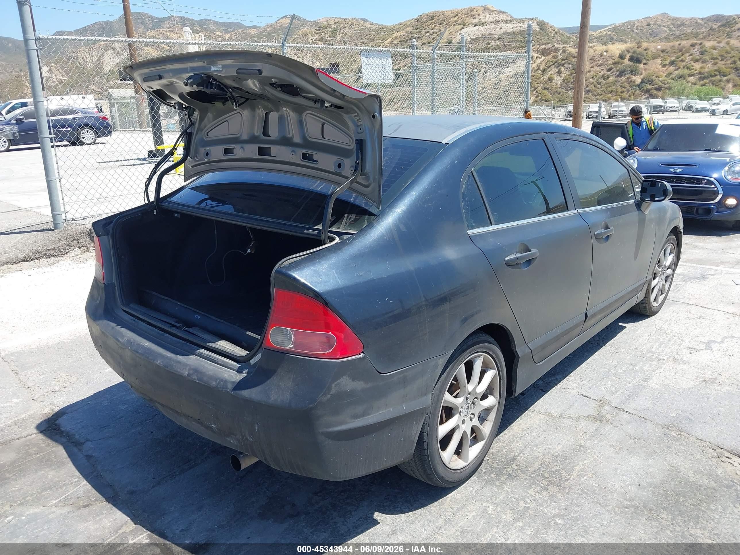 2006 Honda Civic Lx Black vin: 1HGFA16556L088326