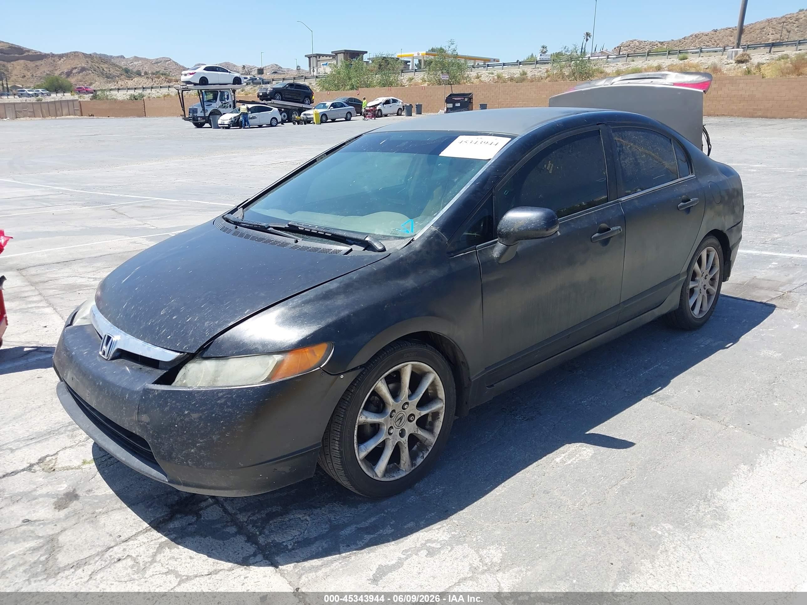2006 Honda Civic Lx Black vin: 1HGFA16556L088326