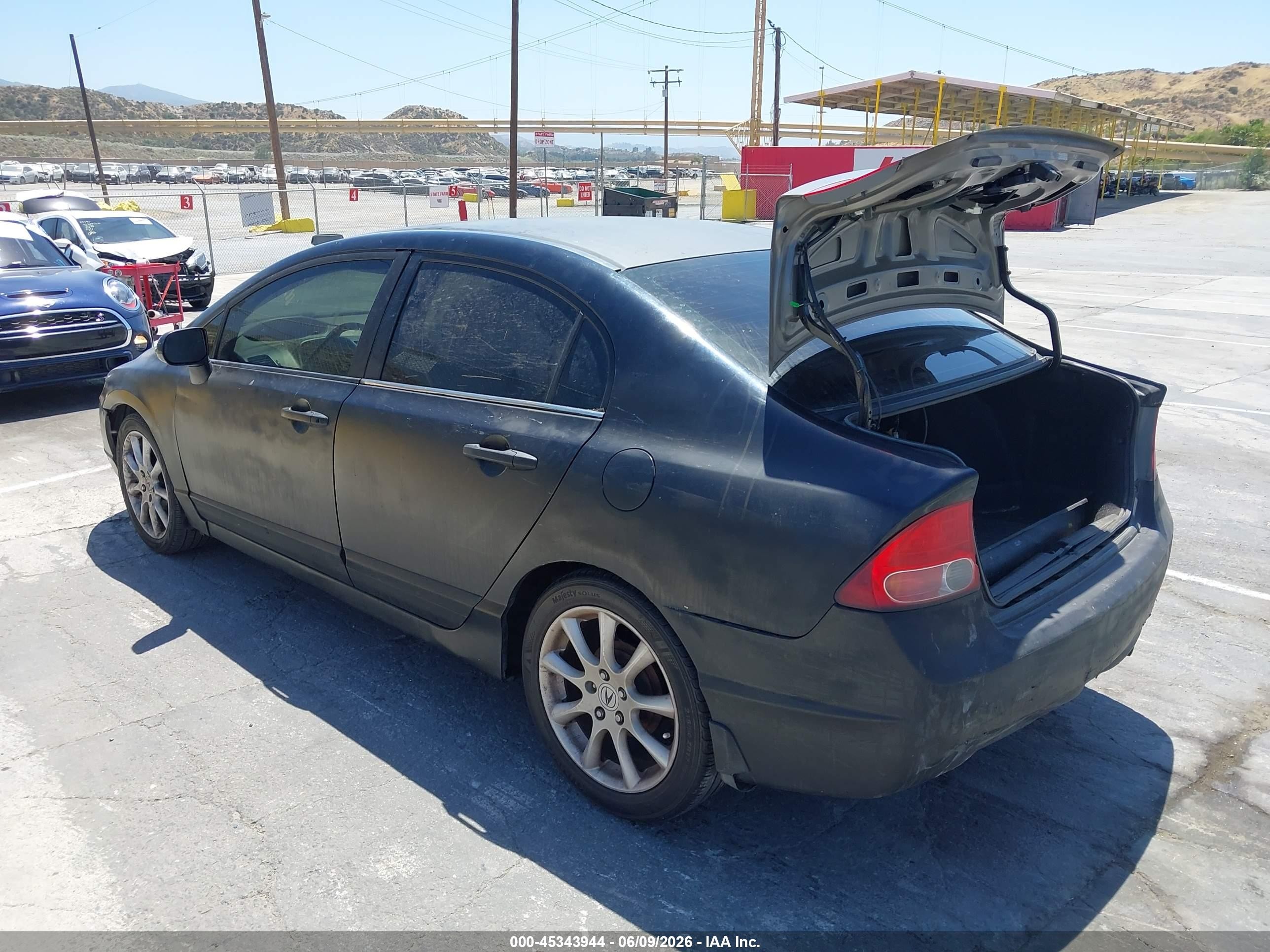2006 Honda Civic Lx Black vin: 1HGFA16556L088326