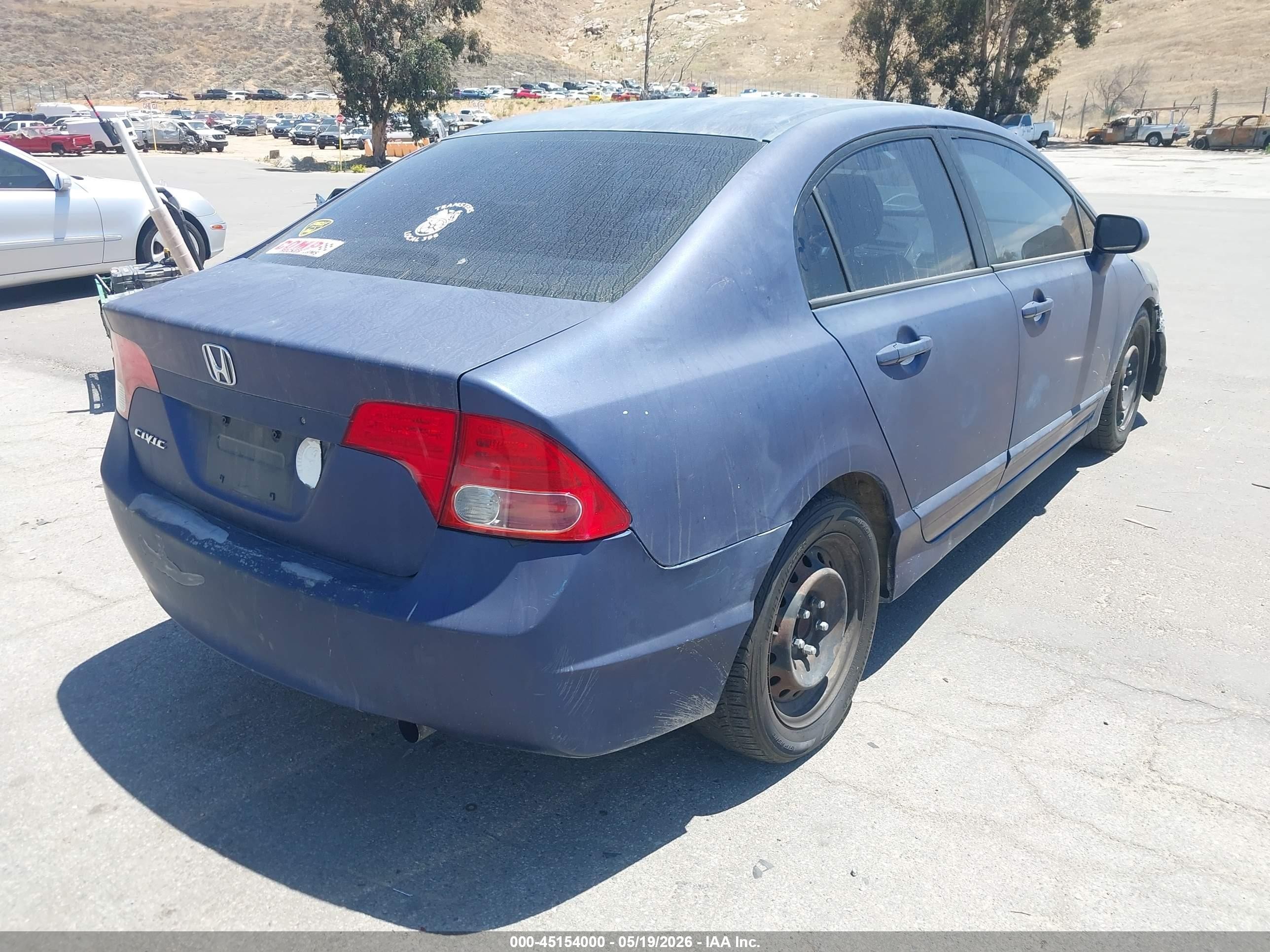 2006 Honda Civic Lx Blue vin: 1HGFA16556L089346