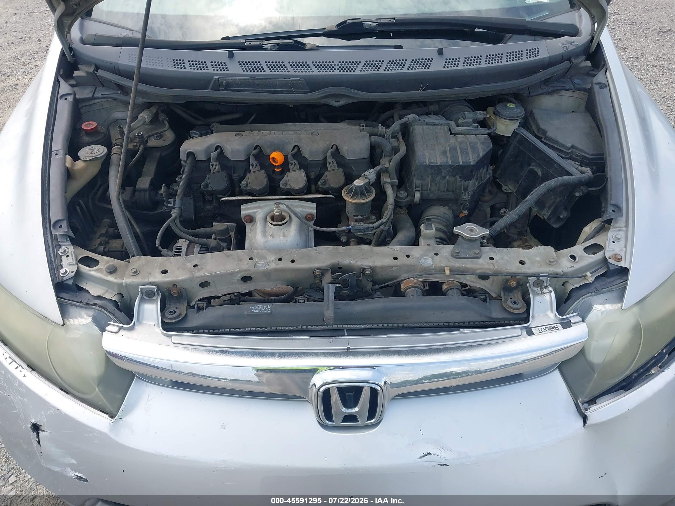 2006 Honda Civic Lx Серебряный vin: 1HGFA16556L097074