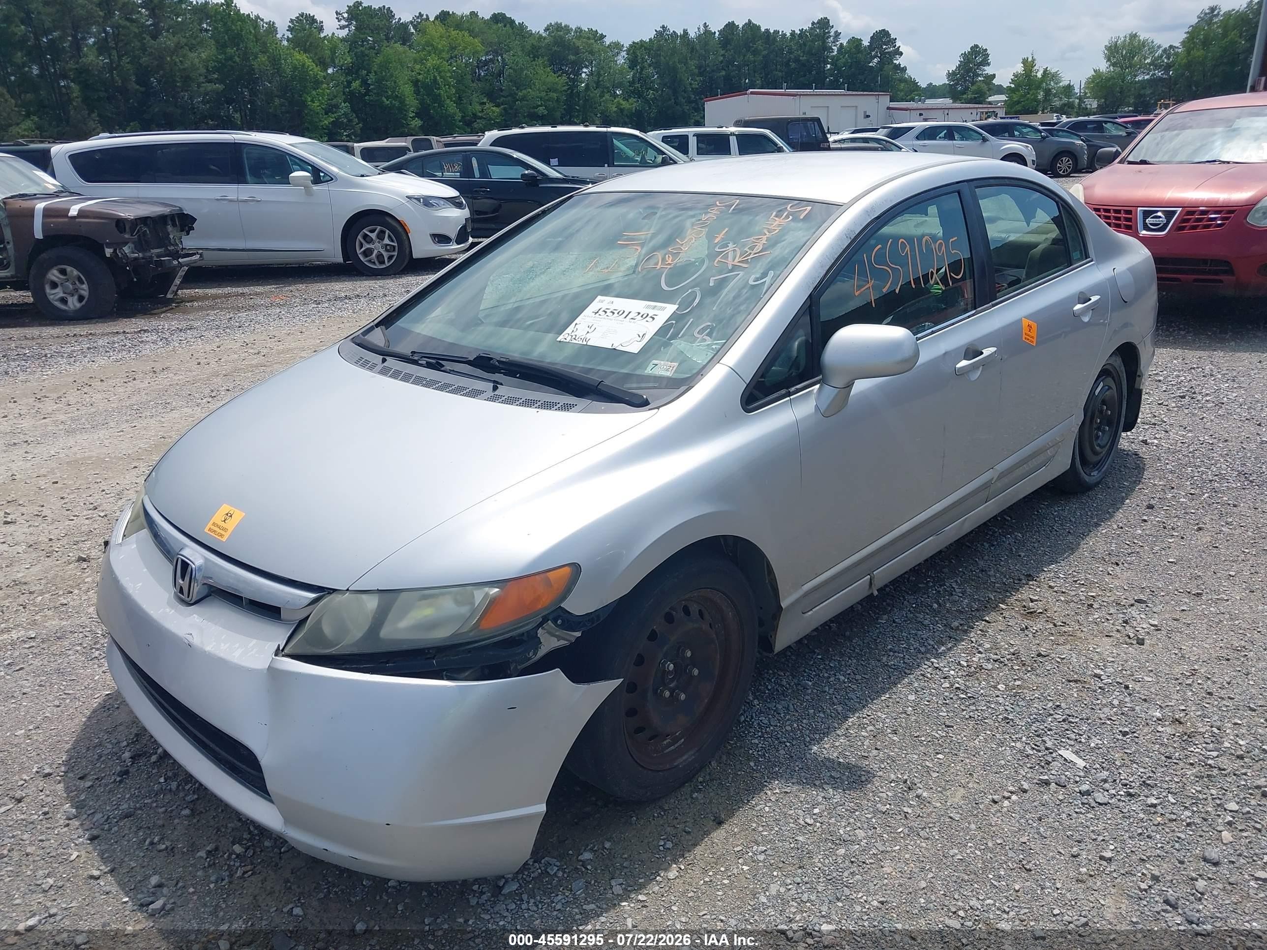 2006 Honda Civic Lx Серебряный vin: 1HGFA16556L097074