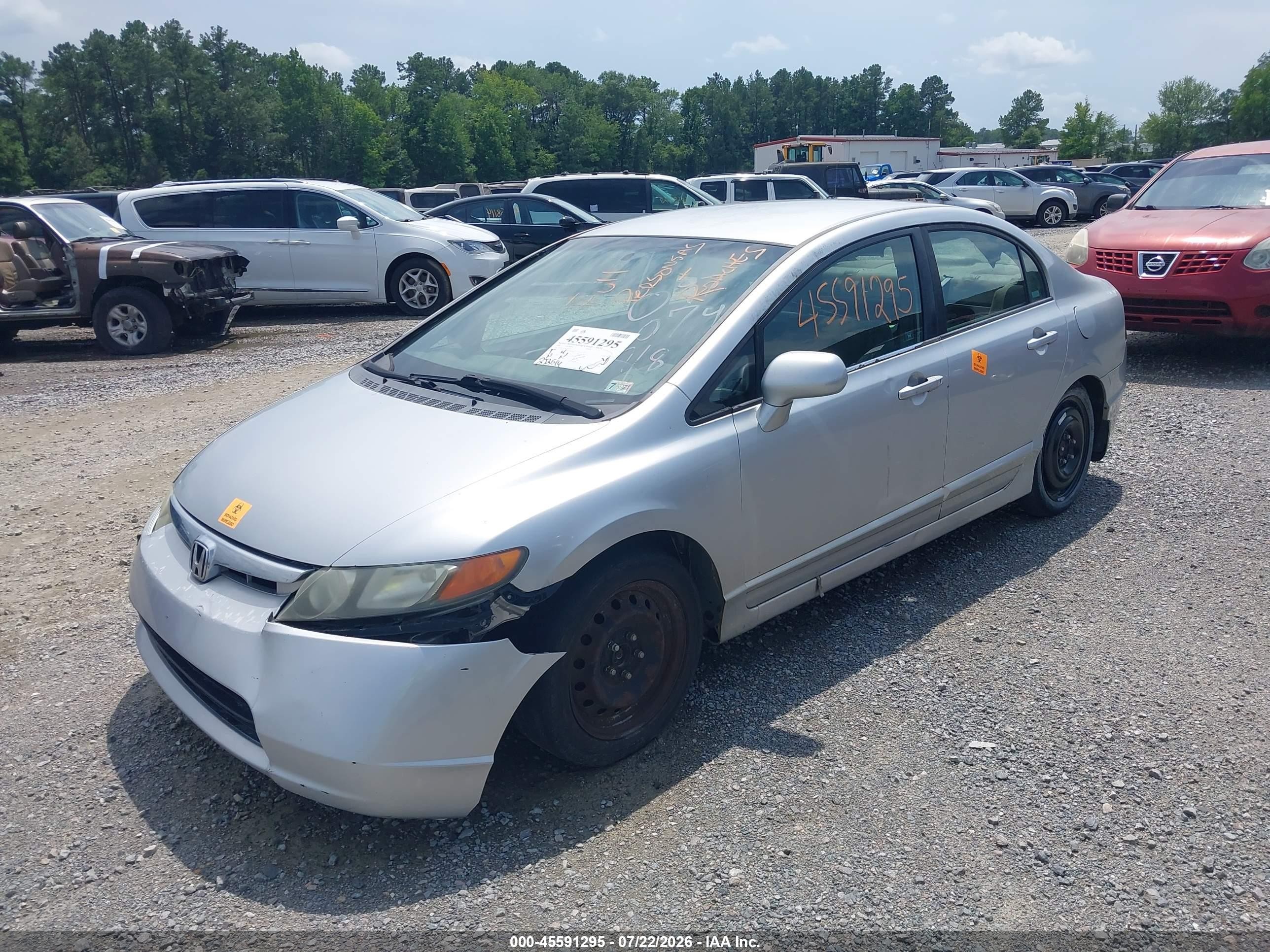 2006 Honda Civic Lx Серебряный vin: 1HGFA16556L097074