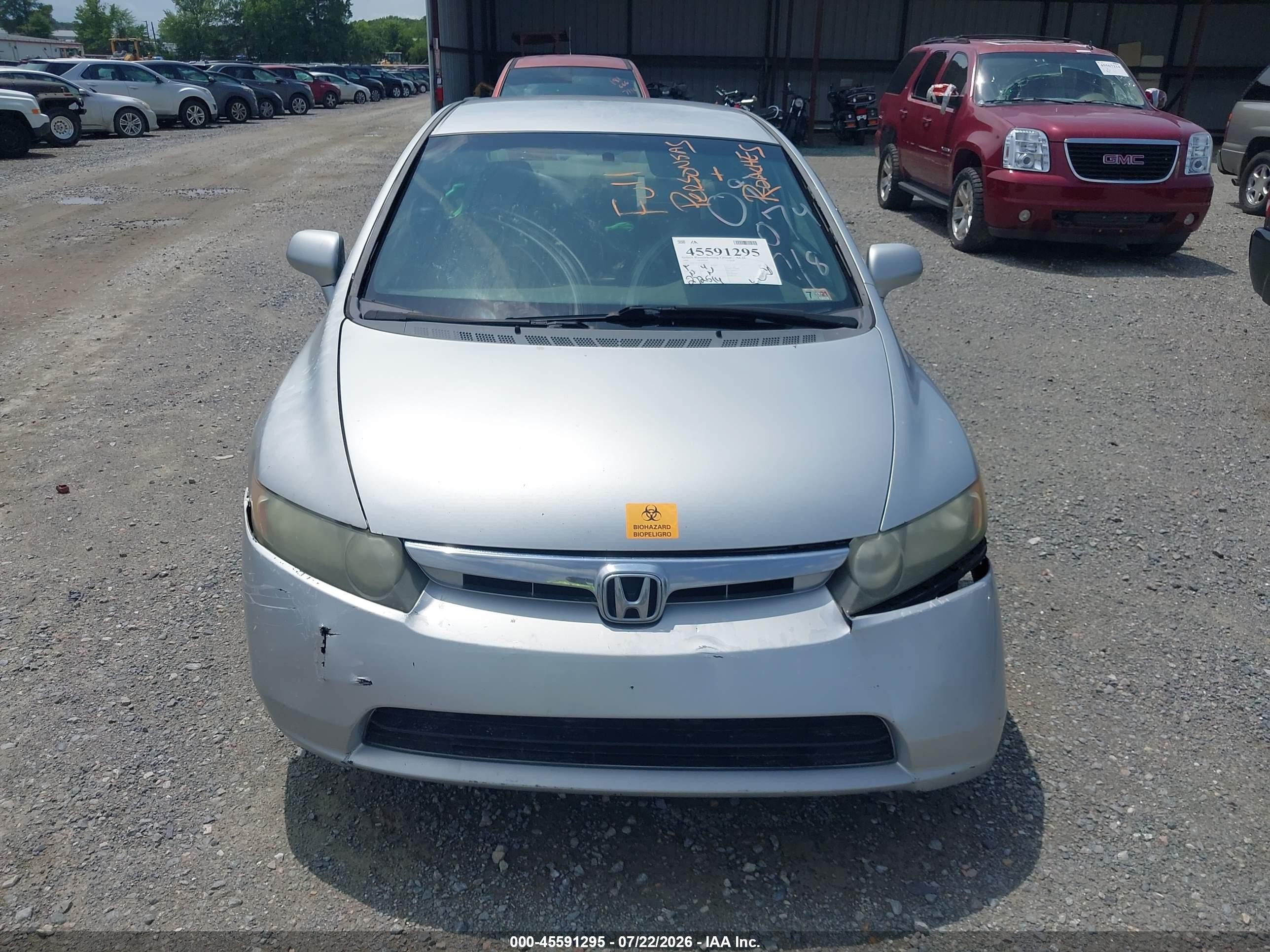 2006 Honda Civic Lx Серебряный vin: 1HGFA16556L097074