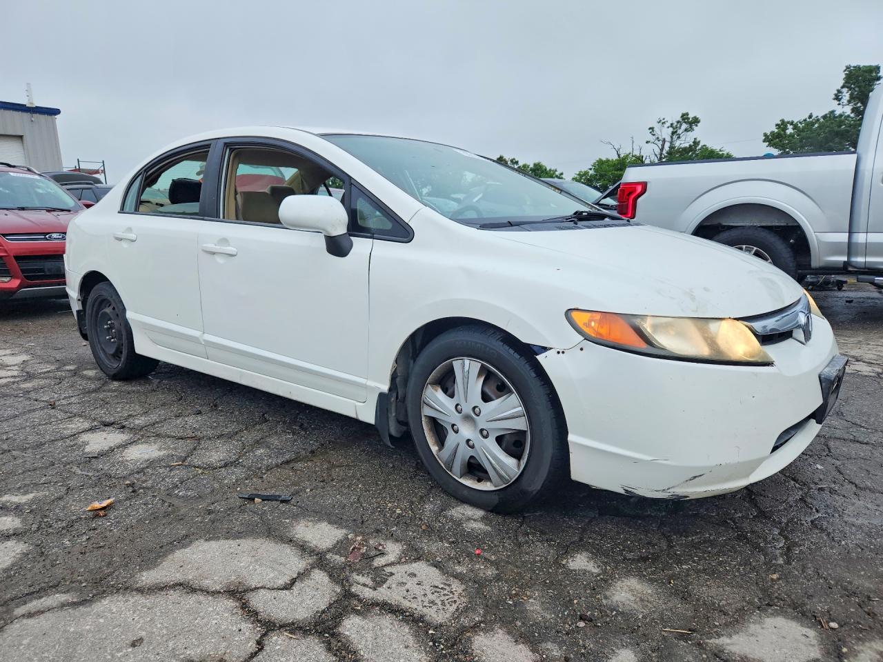 2006 Honda Civic Lx Белый vin: 1HGFA16556L097771