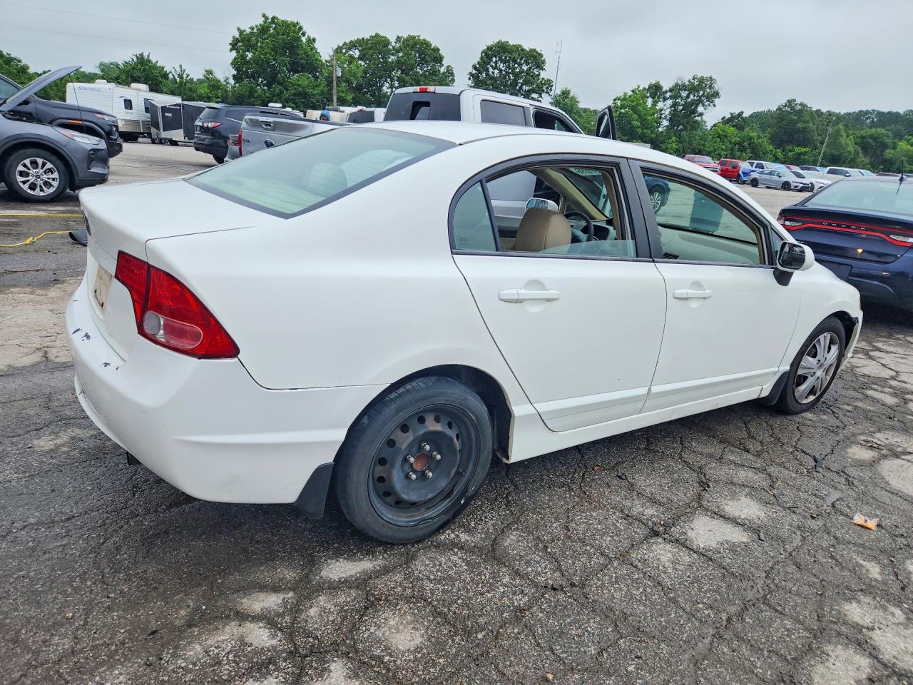 2006 Honda Civic Lx Белый vin: 1HGFA16556L097771