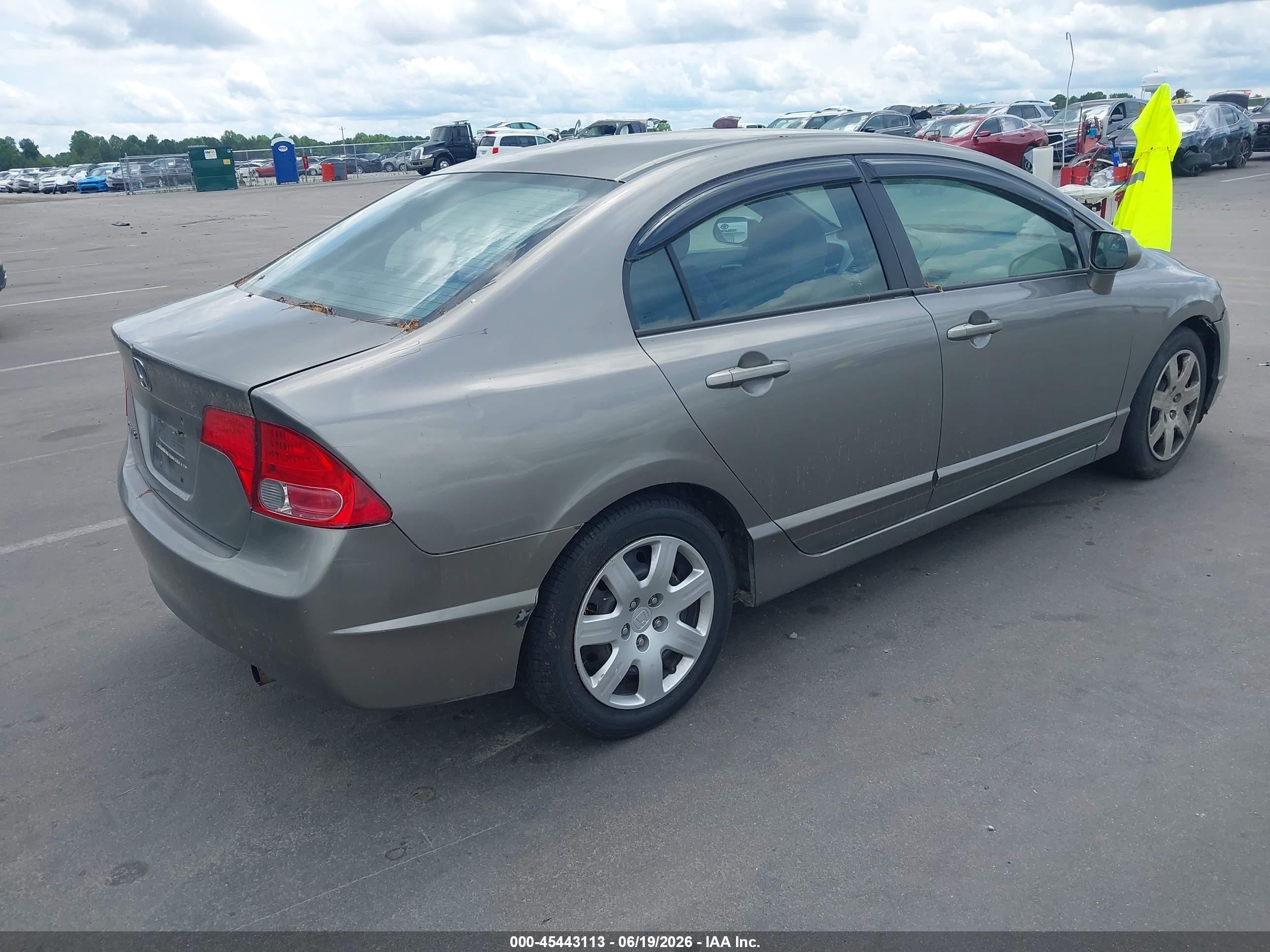 2007 Honda Civic Lx Gray vin: 1HGFA16557L007990
